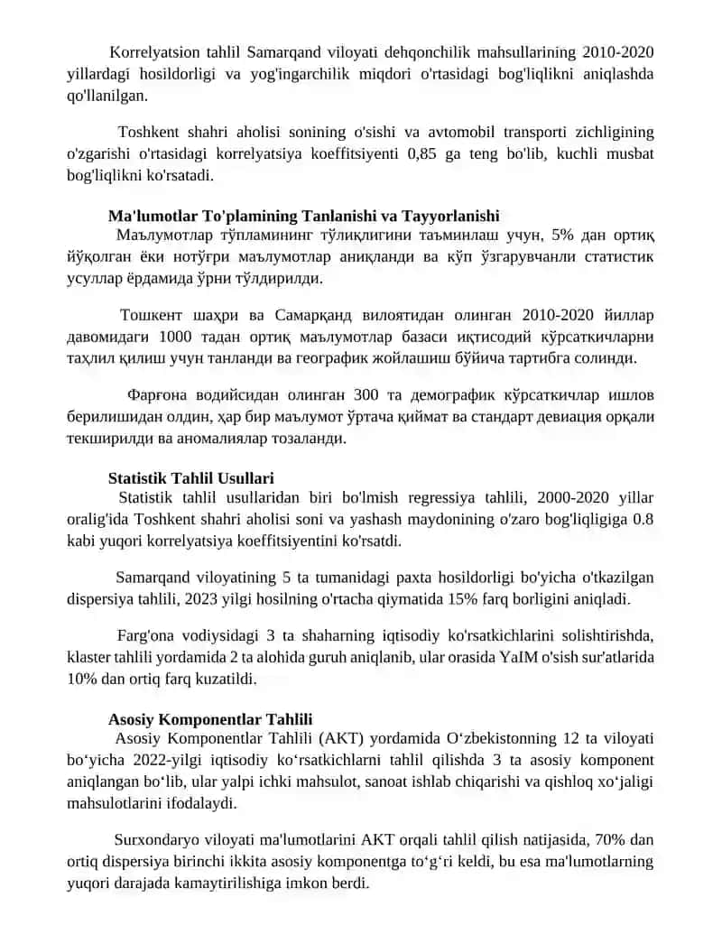 Hududiy Ma'lumotlar To'plamlarining Umumiy Ko'rinishi 3