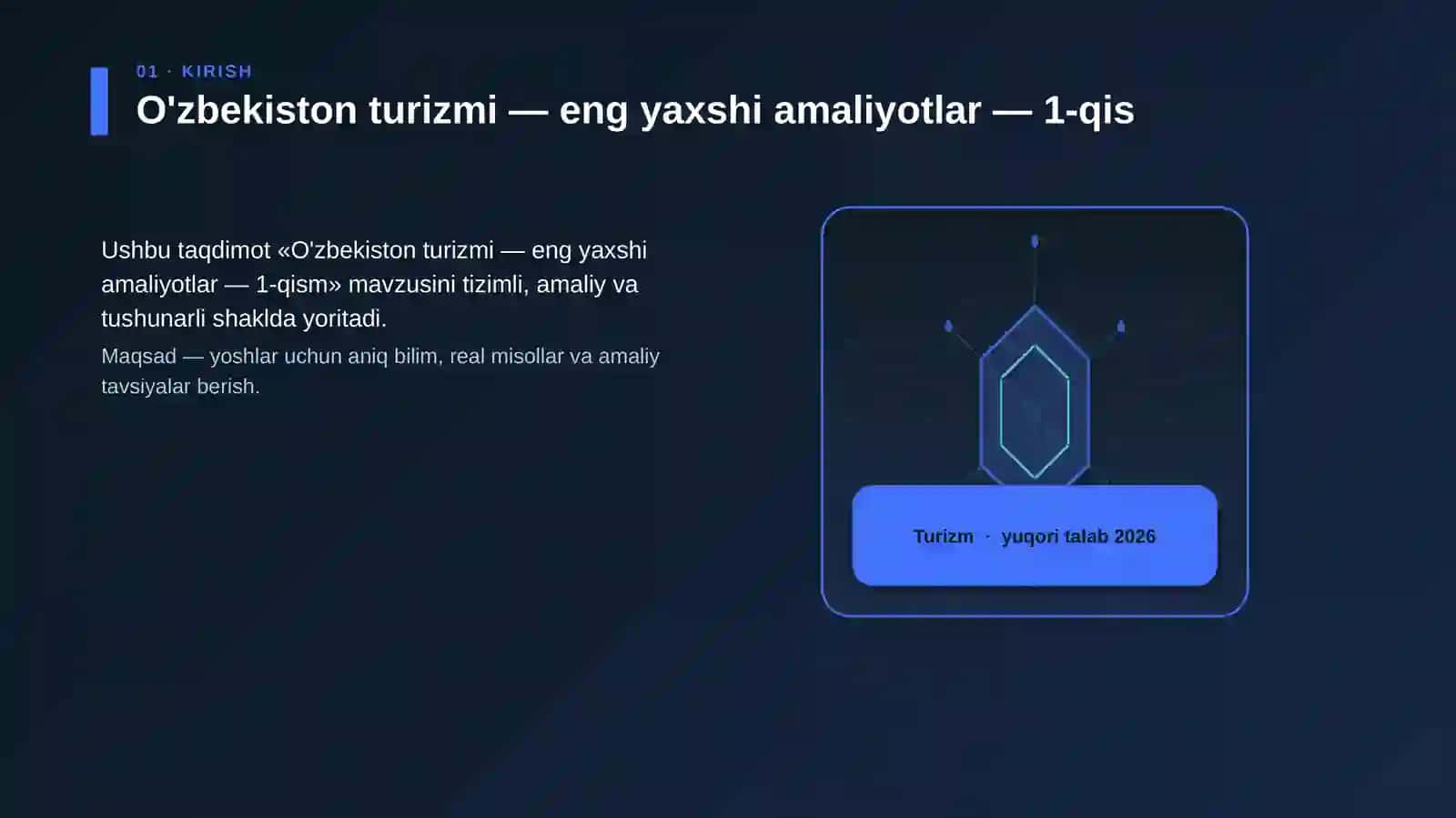 O'zbekiston turizmi — eng yaxshi amaliyotlar — 1-qism 3