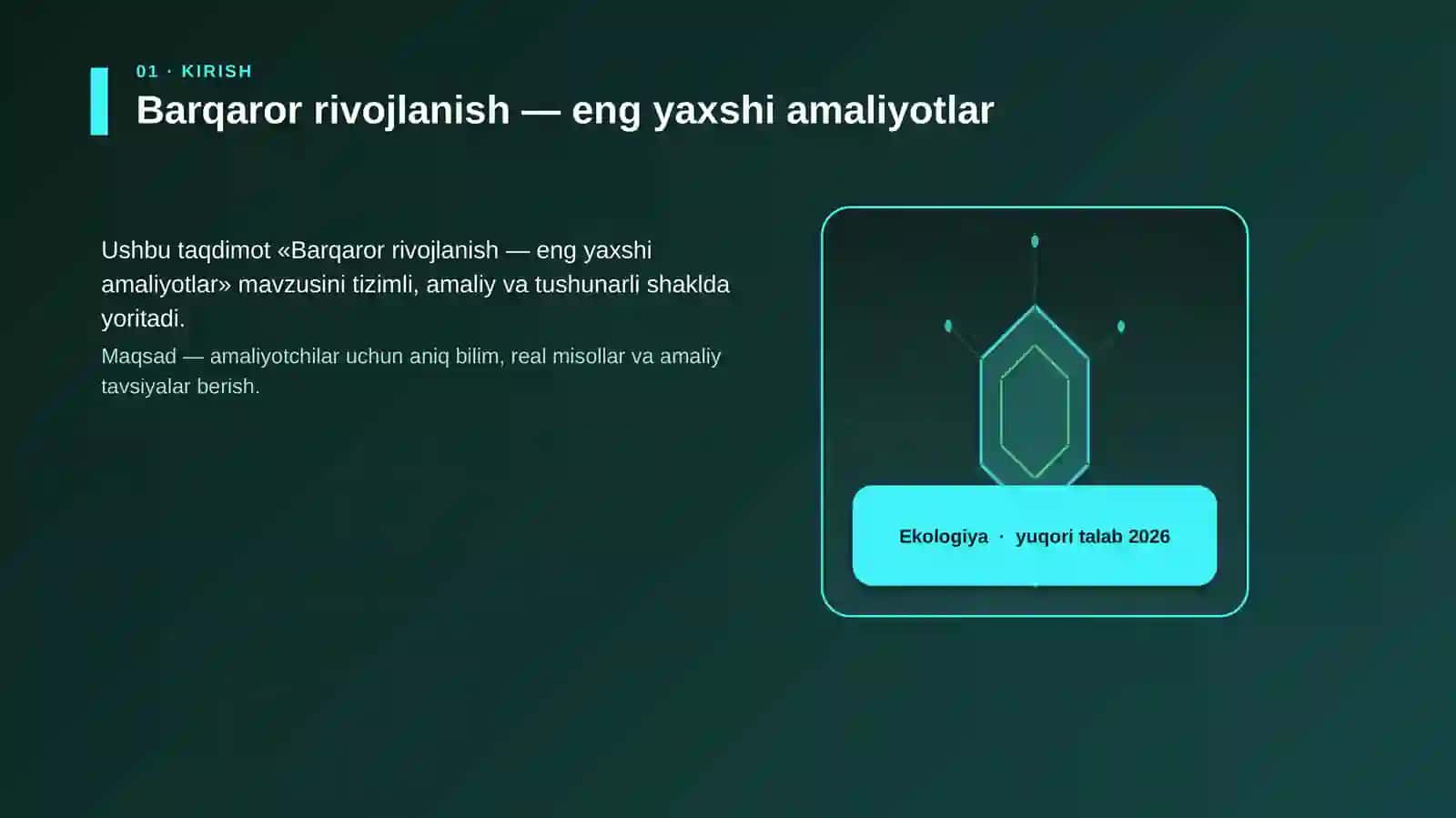 Barqaror rivojlanish — eng yaxshi amaliyotlar 3