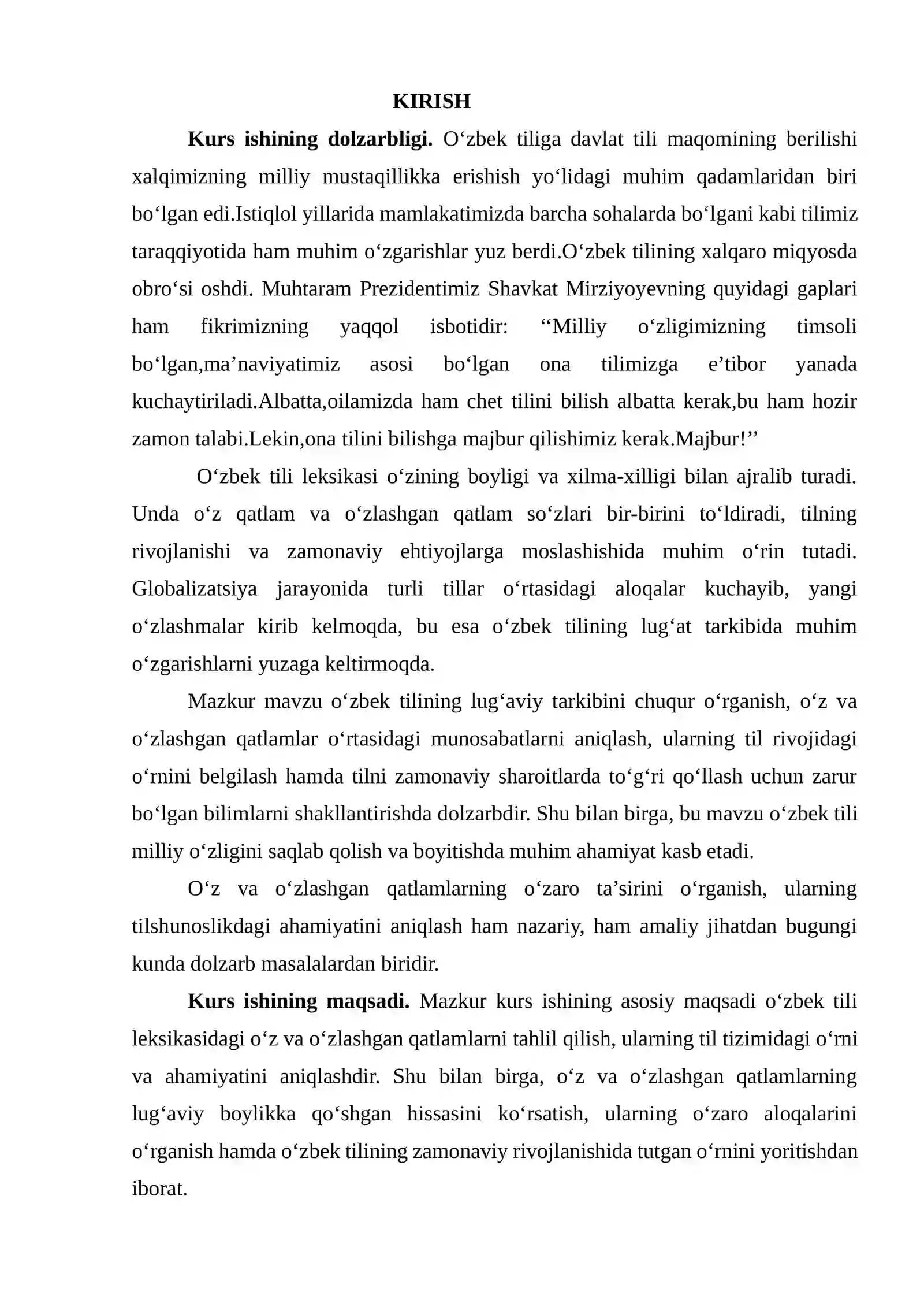 O‘zbek tili leksikasida o‘z va o‘zlashgan qatlam 3