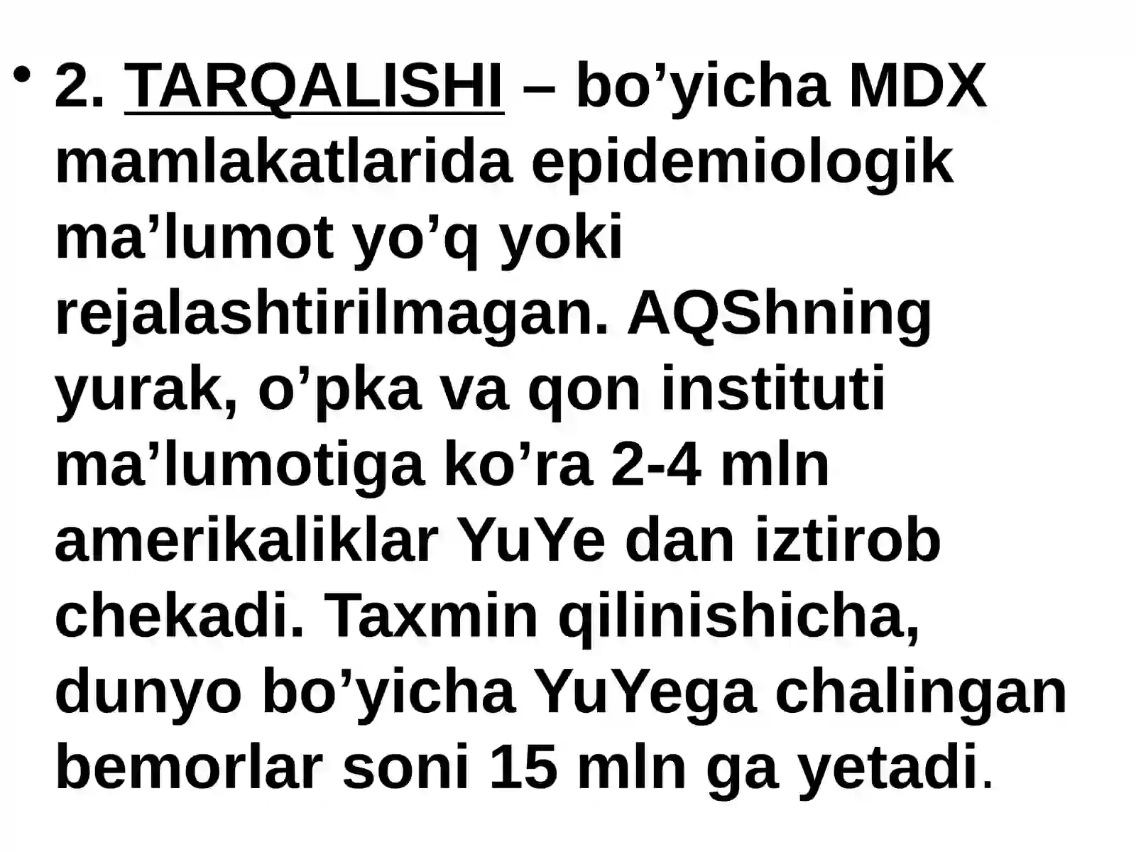 YURAK YETISHMOVCHILIGI 3