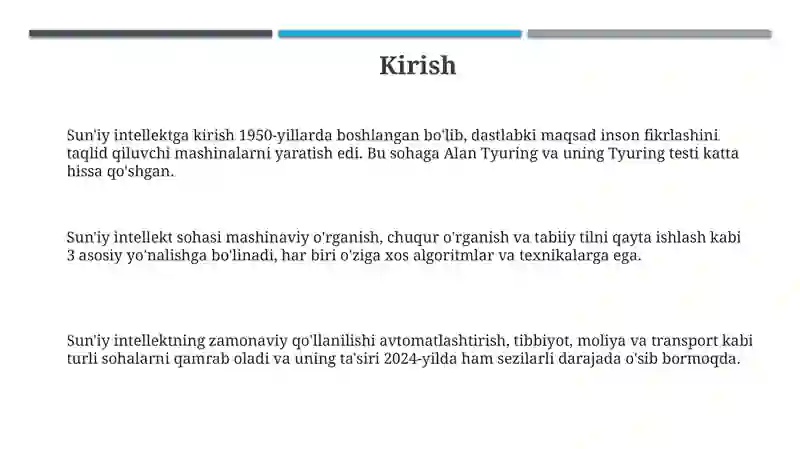 Python dasturlashda suniy intelekt bilan ishlovchi funksiyalar 3