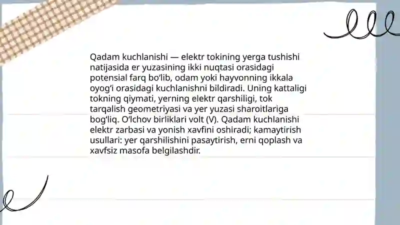 Qadam kuchlanishi 3