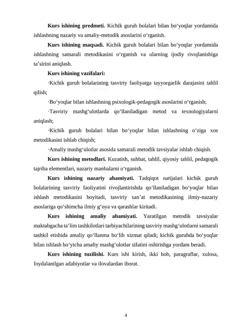 Kichik guruh bolalari bilan bo‘yoqlar bilan ishlashning o‘ziga xos metodikasi 3