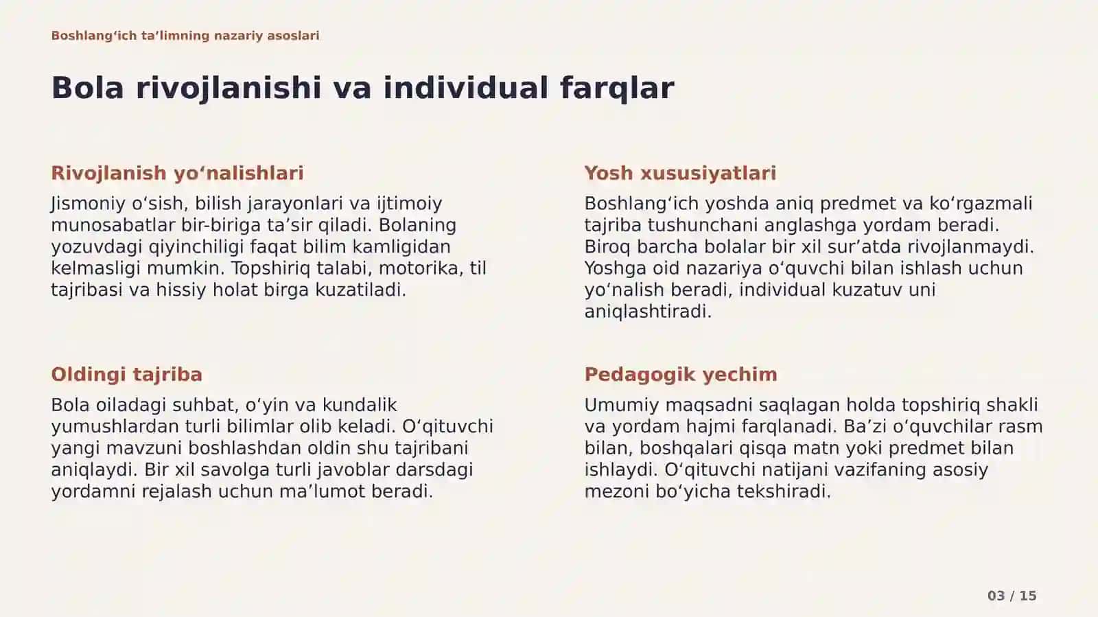 Boshlang‘ich ta’limning nazariy asoslari 3