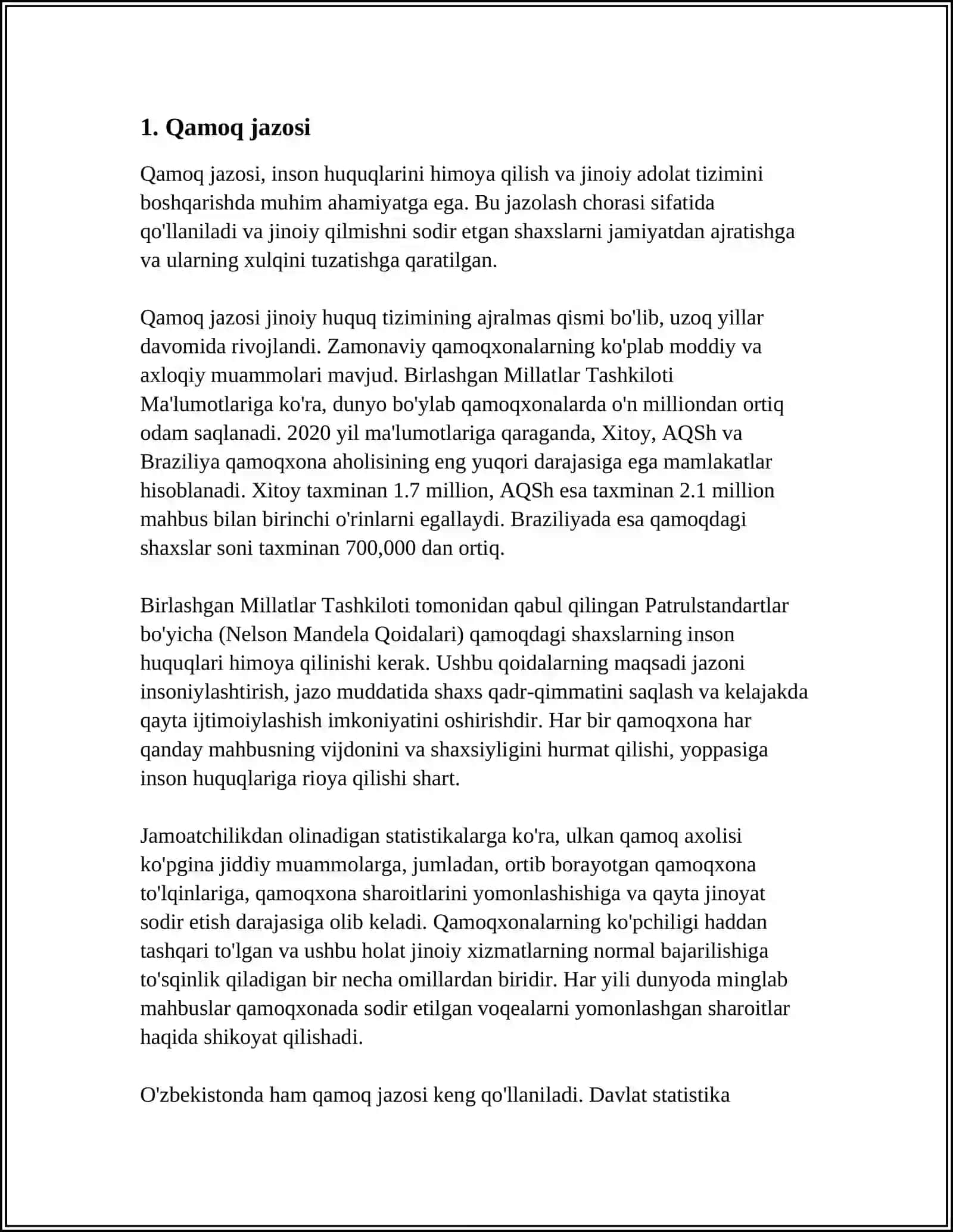 O‘ZBEKISTON RESPUBLIKASI JINOYAT KODEKSI TARKIBIDAGI JAZO TIZIMI 3