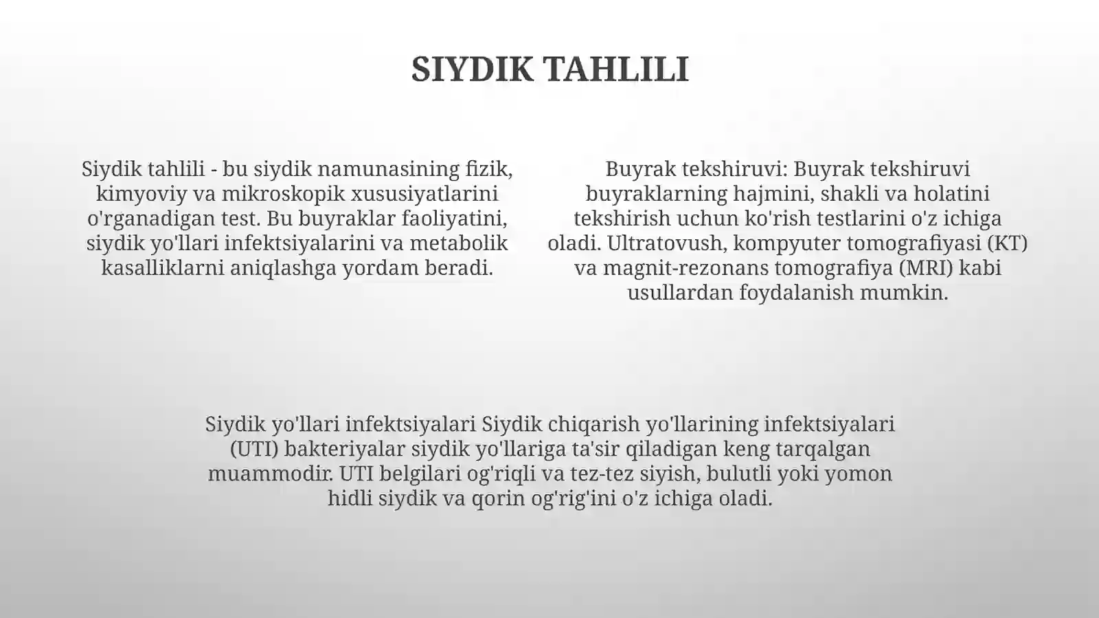 Buyrak Tekshirish Usullari 3