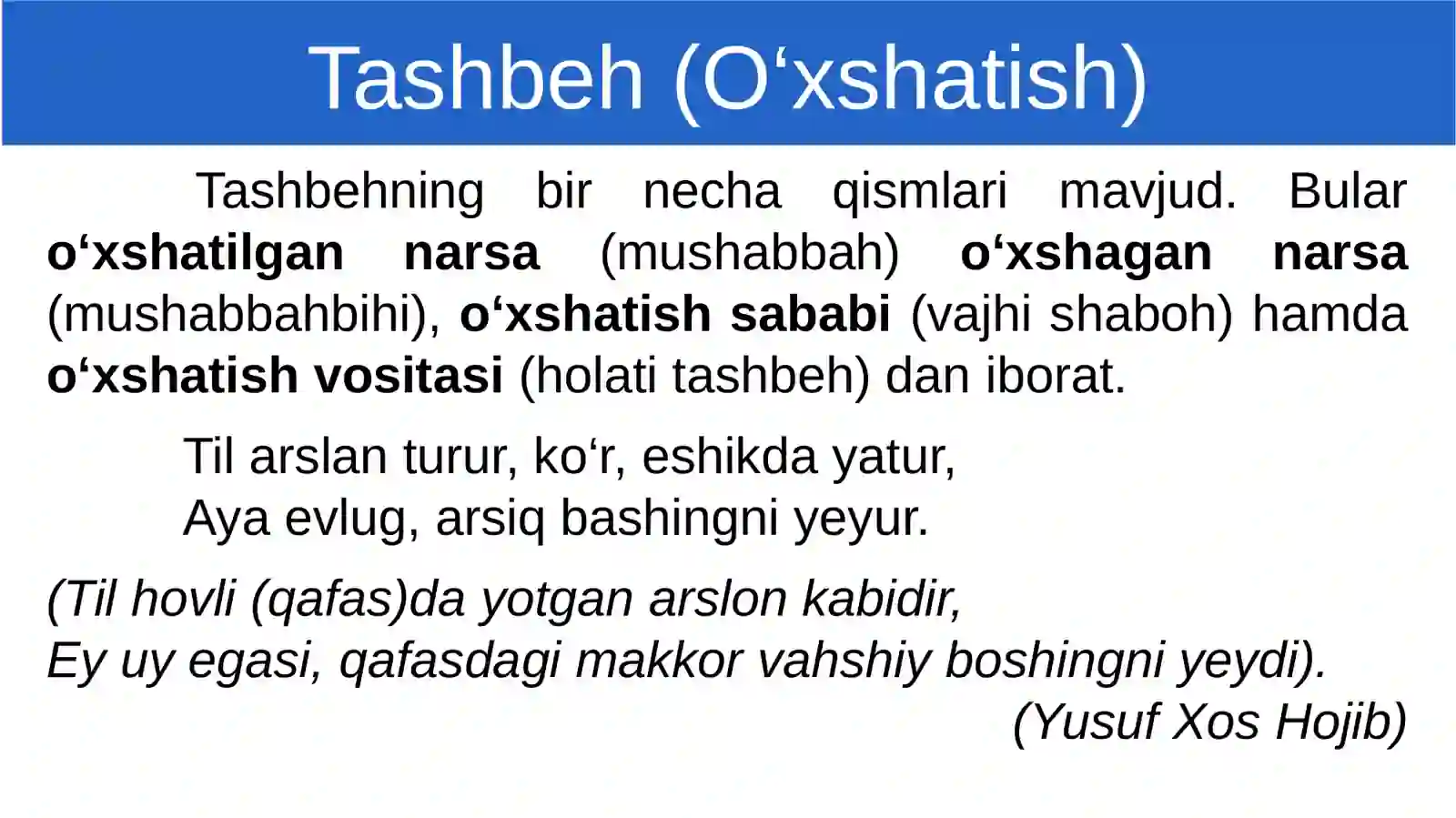 Tashbeh(O‘xshatish) 3