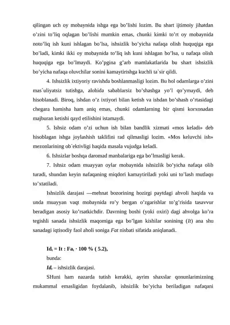 Ishsizlikning kelib chiqish sabablari va namoyon bo'lish shakillari 3