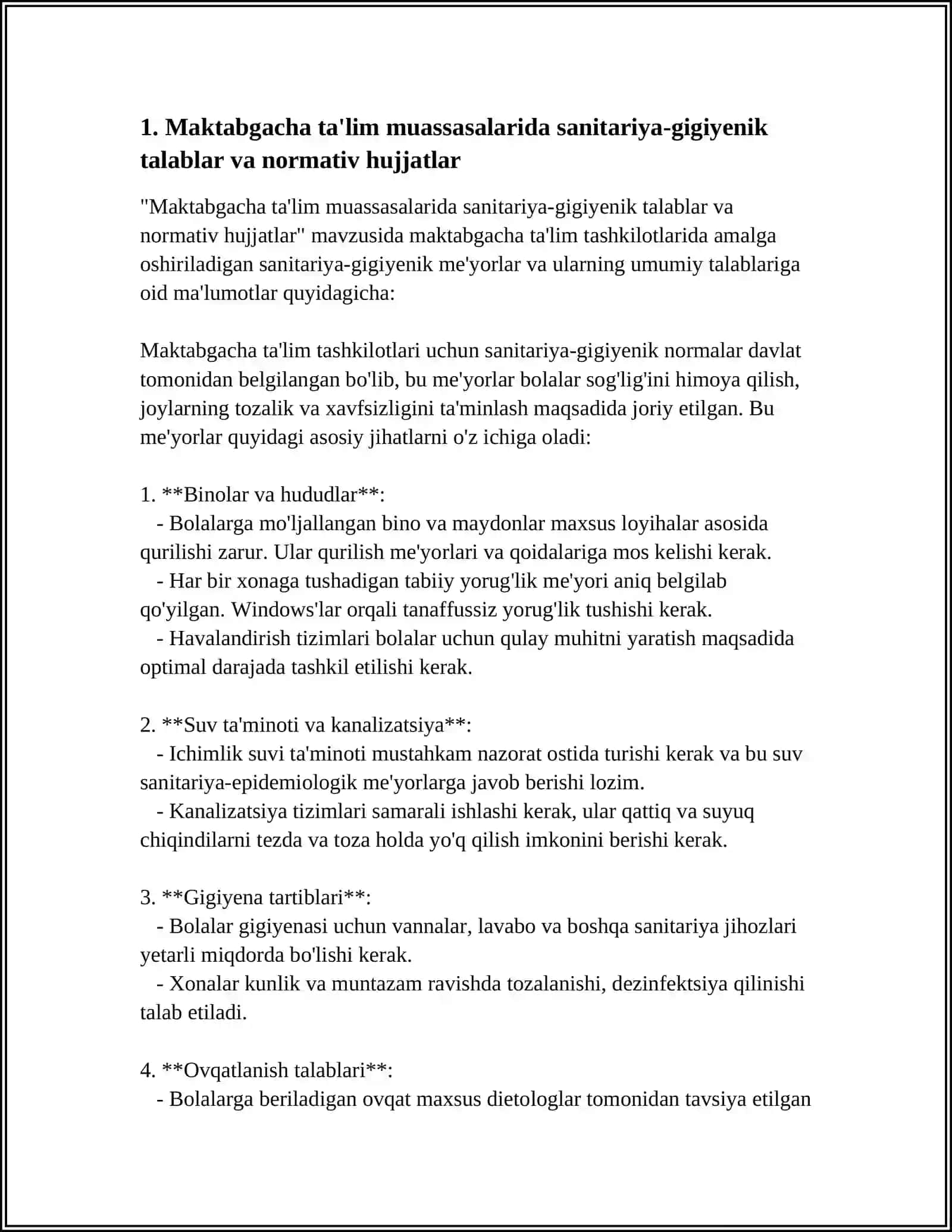 MAKTABGACHA TA'LIM TASHKILOTLARIDA SANITARIYA GIGENIK ME'YORLAR 3