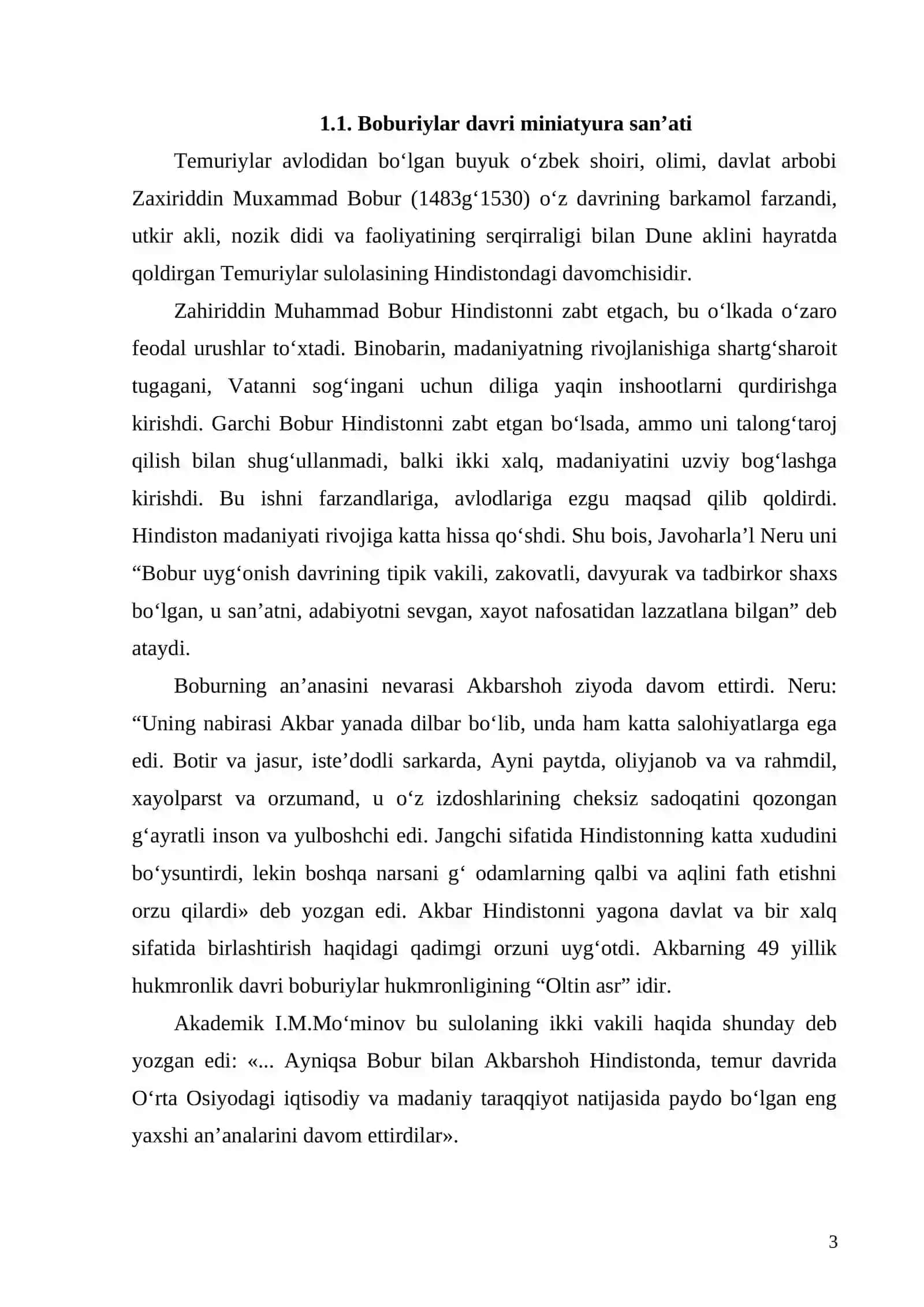 Buxoro miniatyura maktabi usulida ijodiy kompozitsiyalar bajarish texnologiyasi. BMI 3