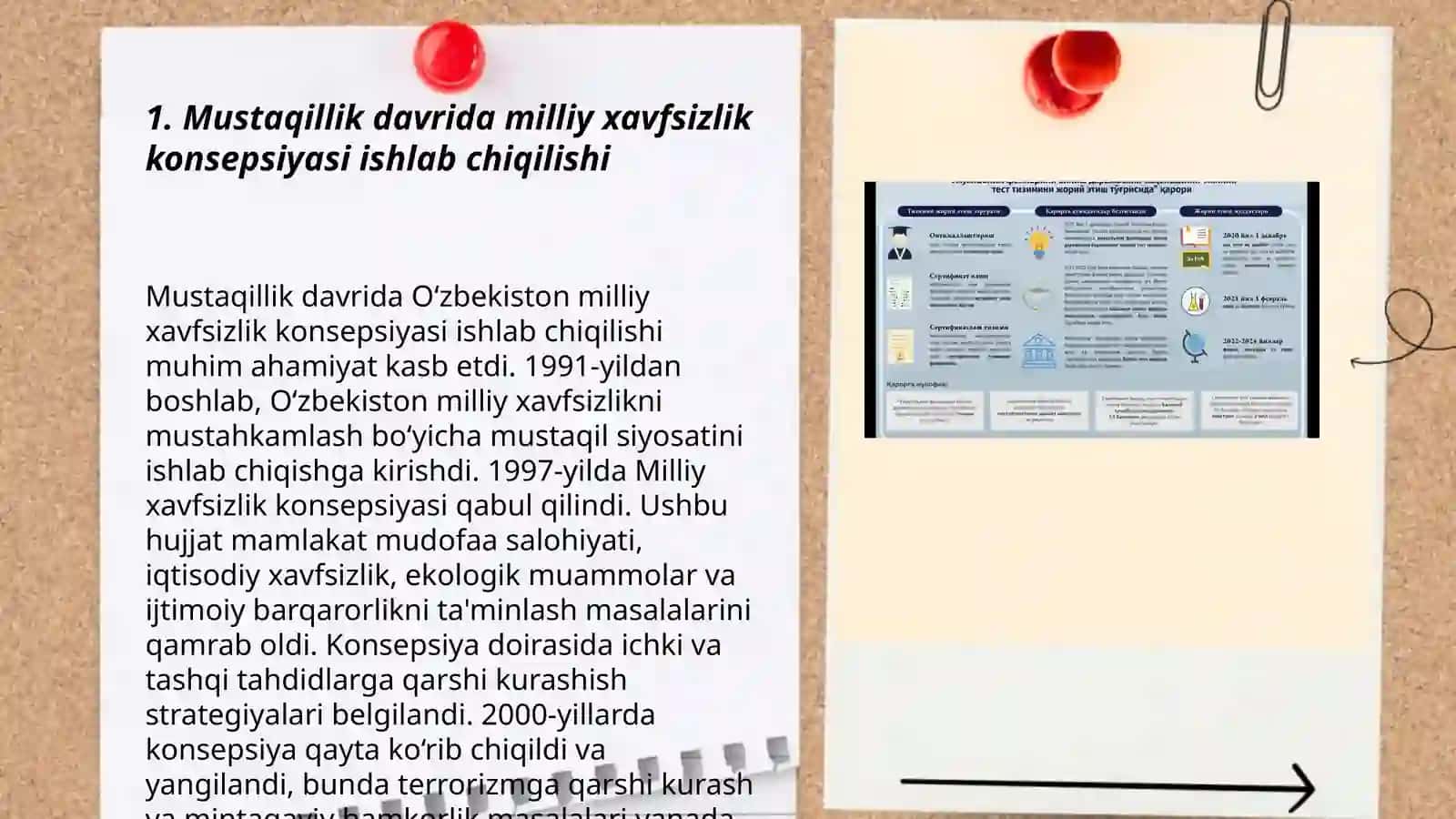 Mustaqillik yillarida O’zbekiston milliy xavfsizlikni ta’minlash borasida amalga oshirilayotgan ishlar 3