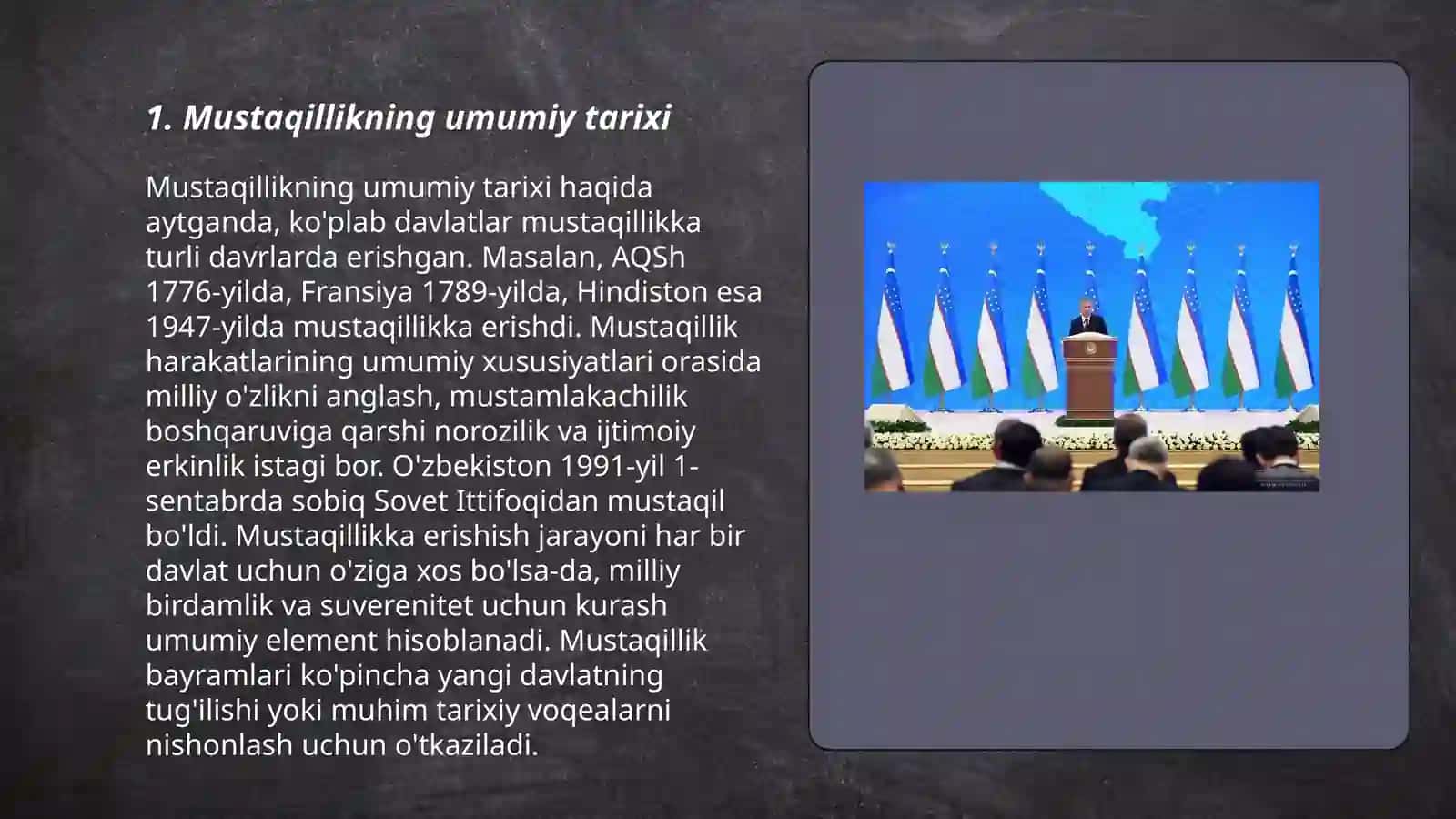Mustaqillik va òzbekistondagi siyosiy-mafkuraviy jarayonlarning yangilanishi 3