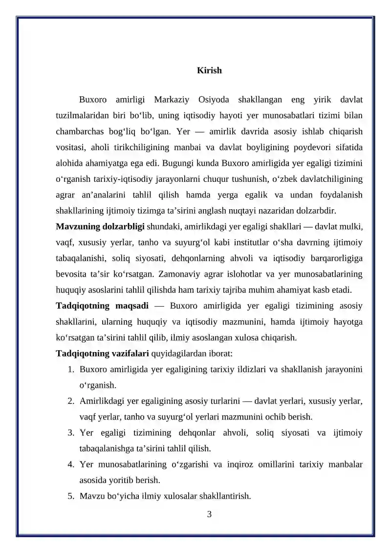 Buxoro amirligida yer egaligi 3