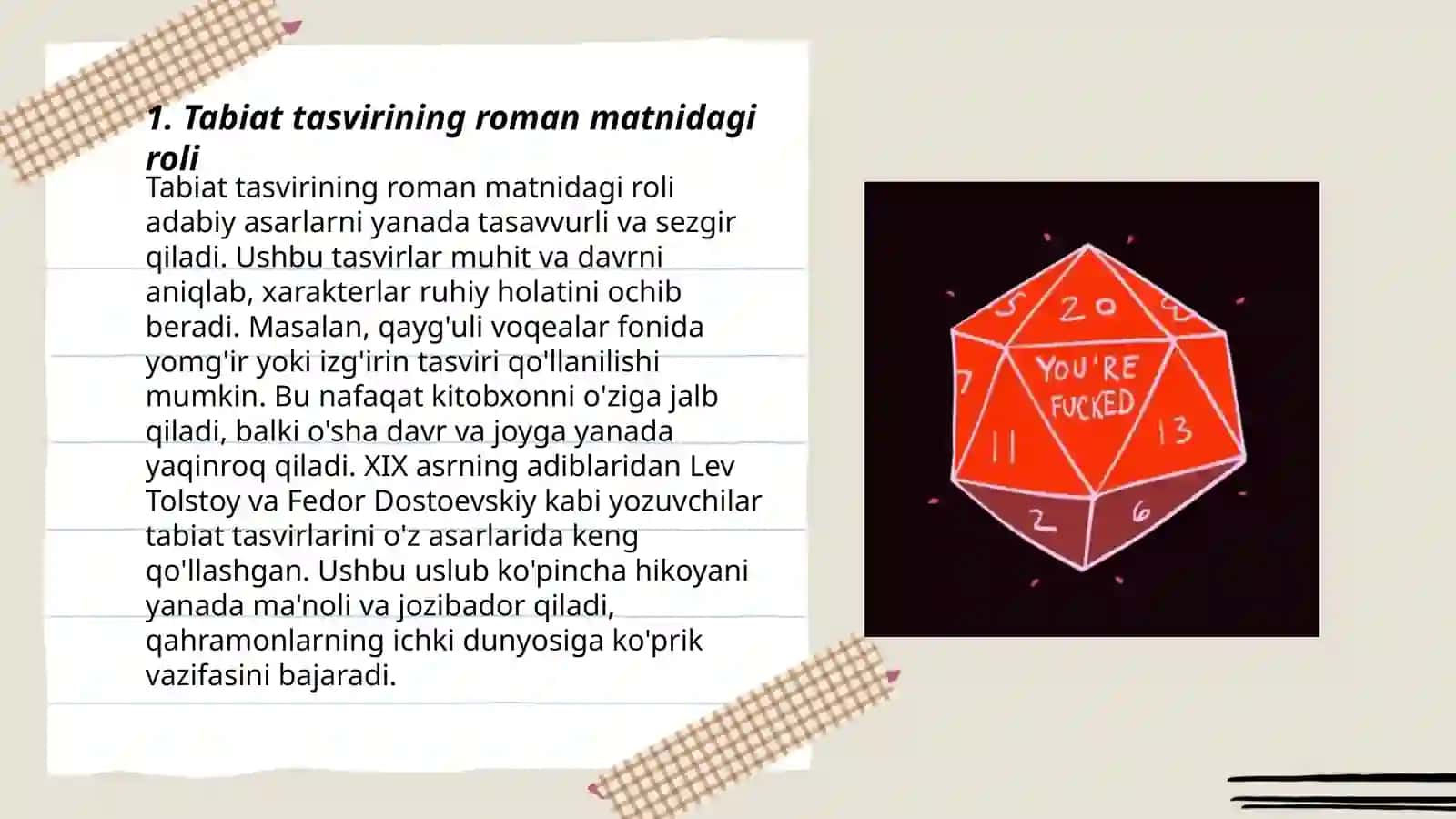 Oʻtkan kunlar romanining tuygʻulari 3