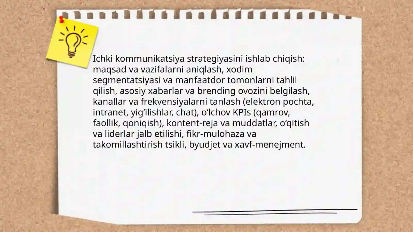Ichki kommunikatsiya strategiyasini ishlab chiqish 3