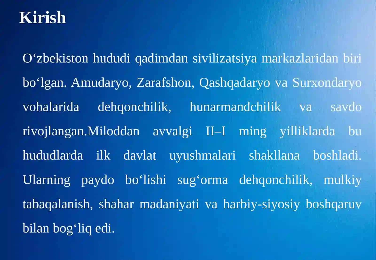 O‘zbekiston hududida eng qadimgi davlat uyg‘unlari 3