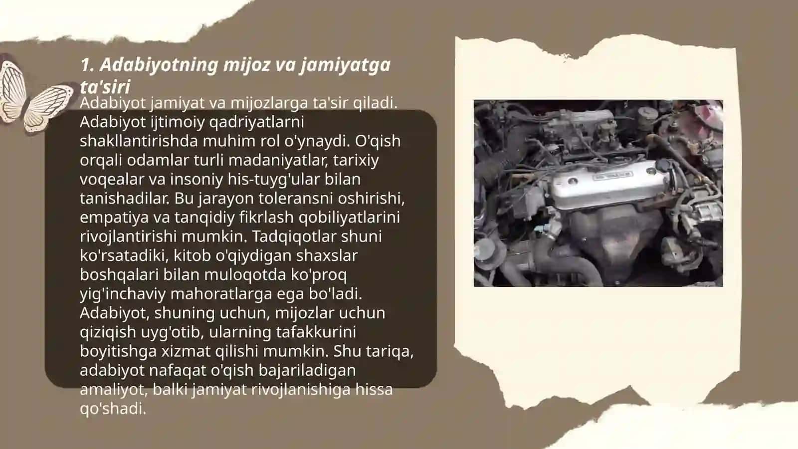 Choʻlponning,,Adabiyot nadur?ʼʼ maqolasini oʻqish va shu savolga shaxsiy mulohaza tayyorlash 3