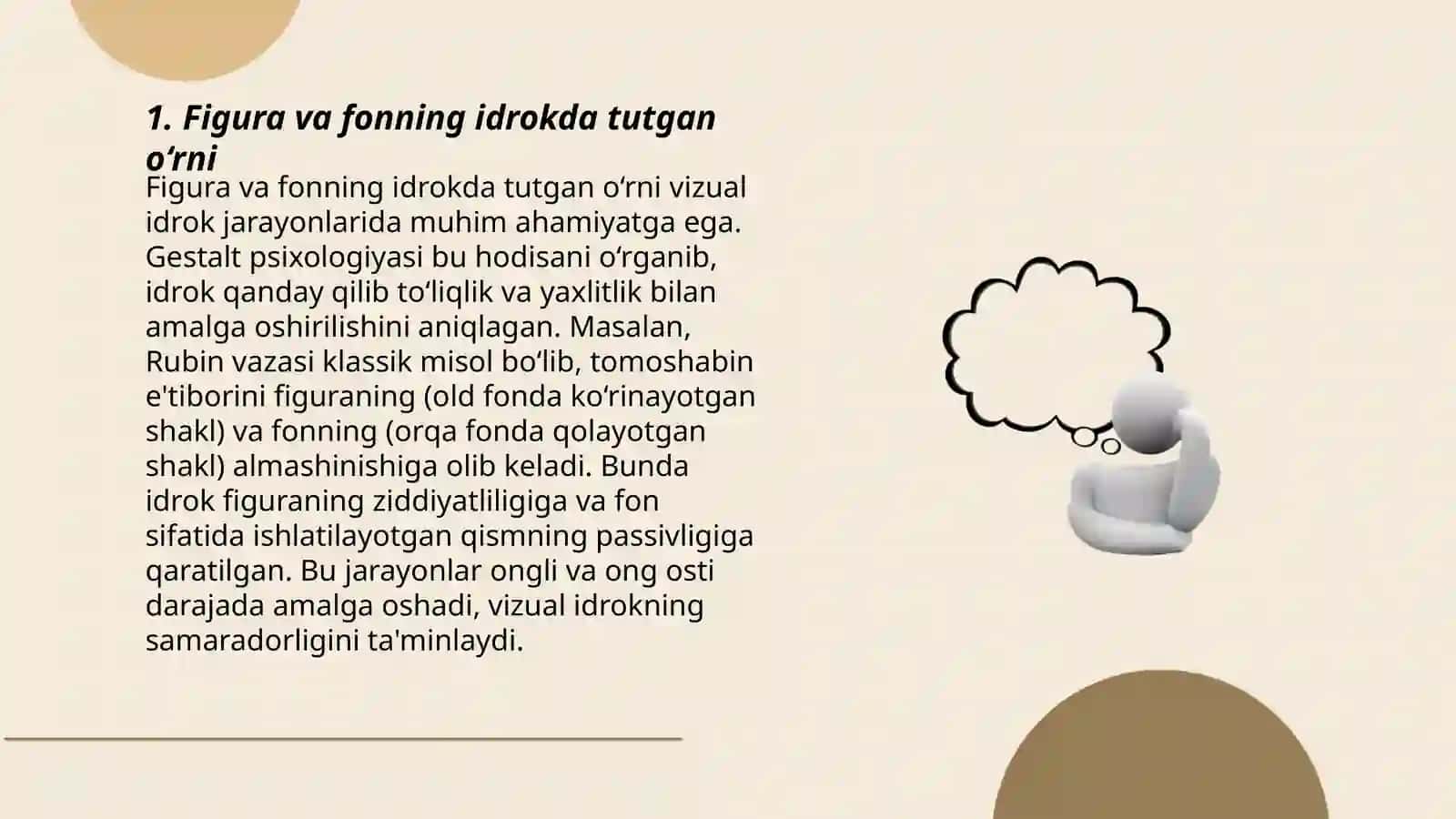 Idrok etishda figura va fon; Konvergensiya va divergensiya 3
