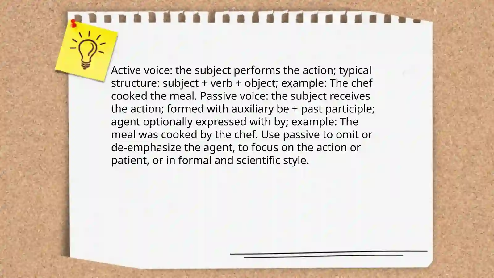 Passive voice and active 3