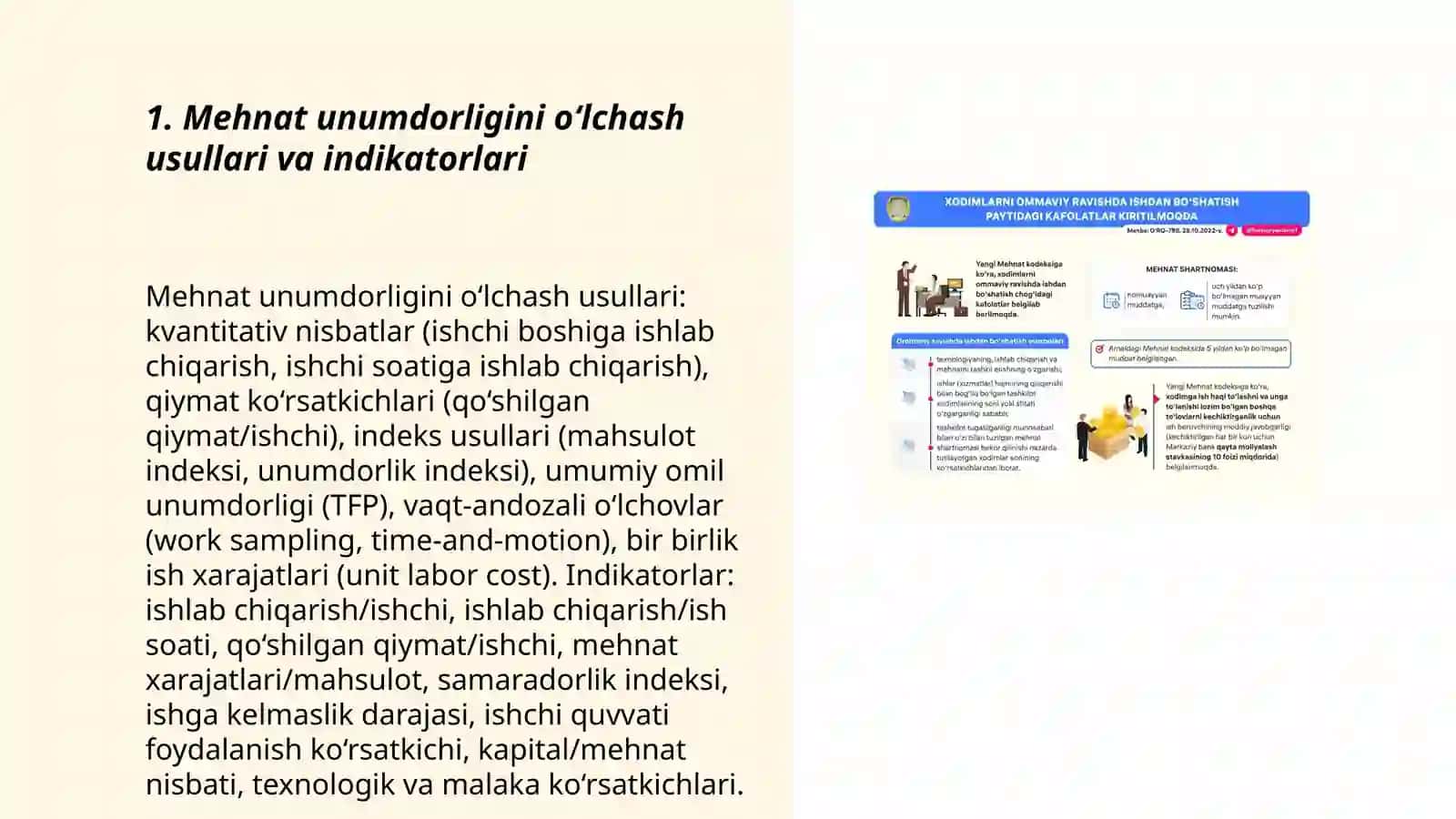 Mehnat unumdorligining darajasi va unga tasir etuvchi omillarni tasiri 3