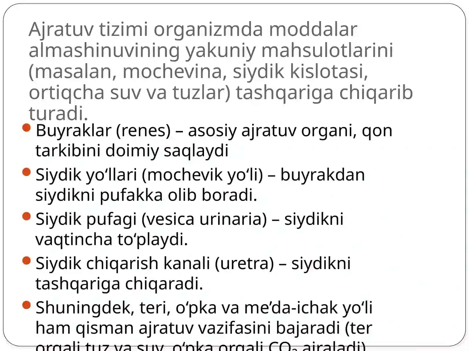 Siydikxosilbo’lish fiziologiyasi 3