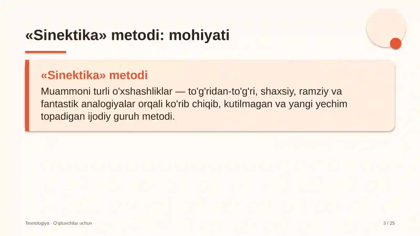 texnologiya darslarida sinektika metodidan foydalanish 7985 3