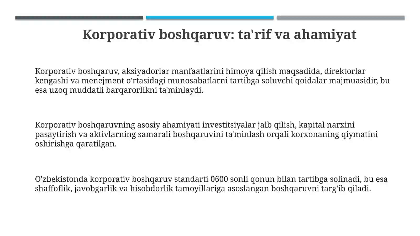 Aktivlar bozorida korporativ boshqaruv 3
