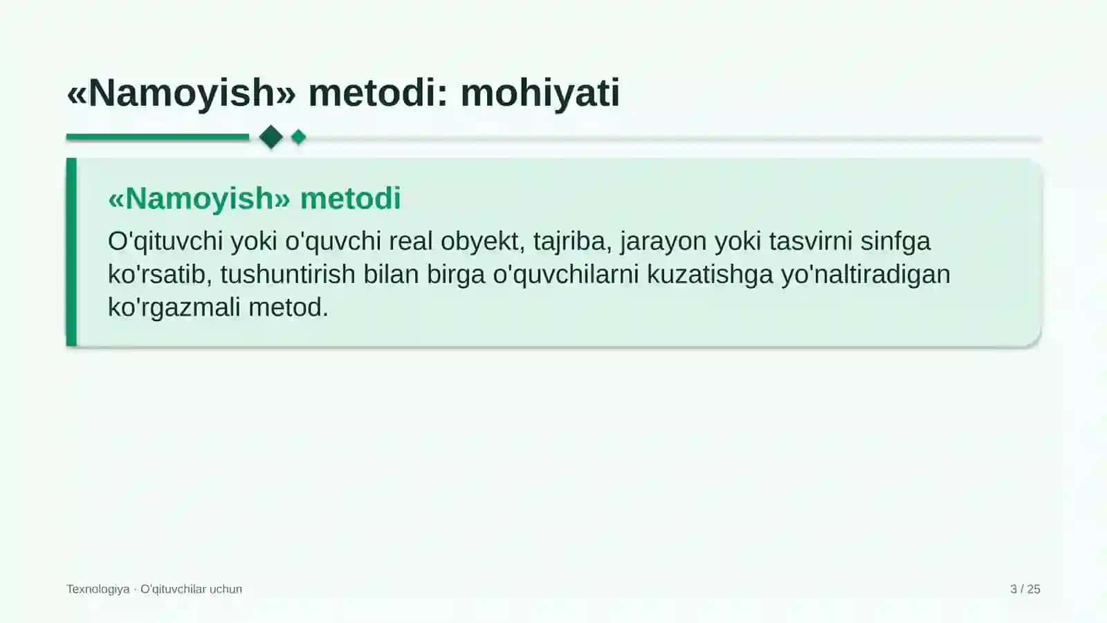 texnologiya darslarida namoyish metodidan foydalanish 2390 3