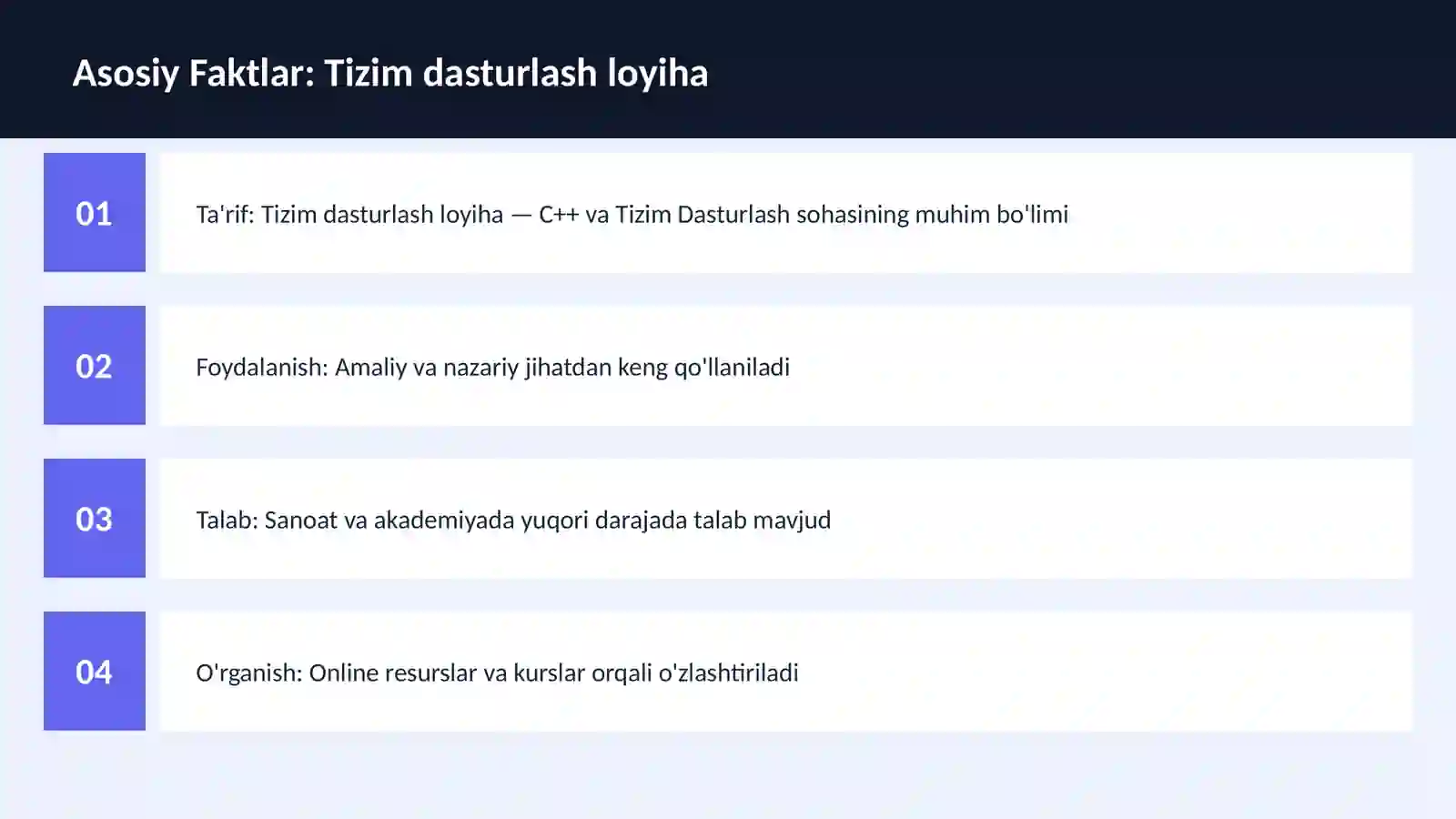 DASTURLASH | C++ VA TIZIM DASTURLASH 3