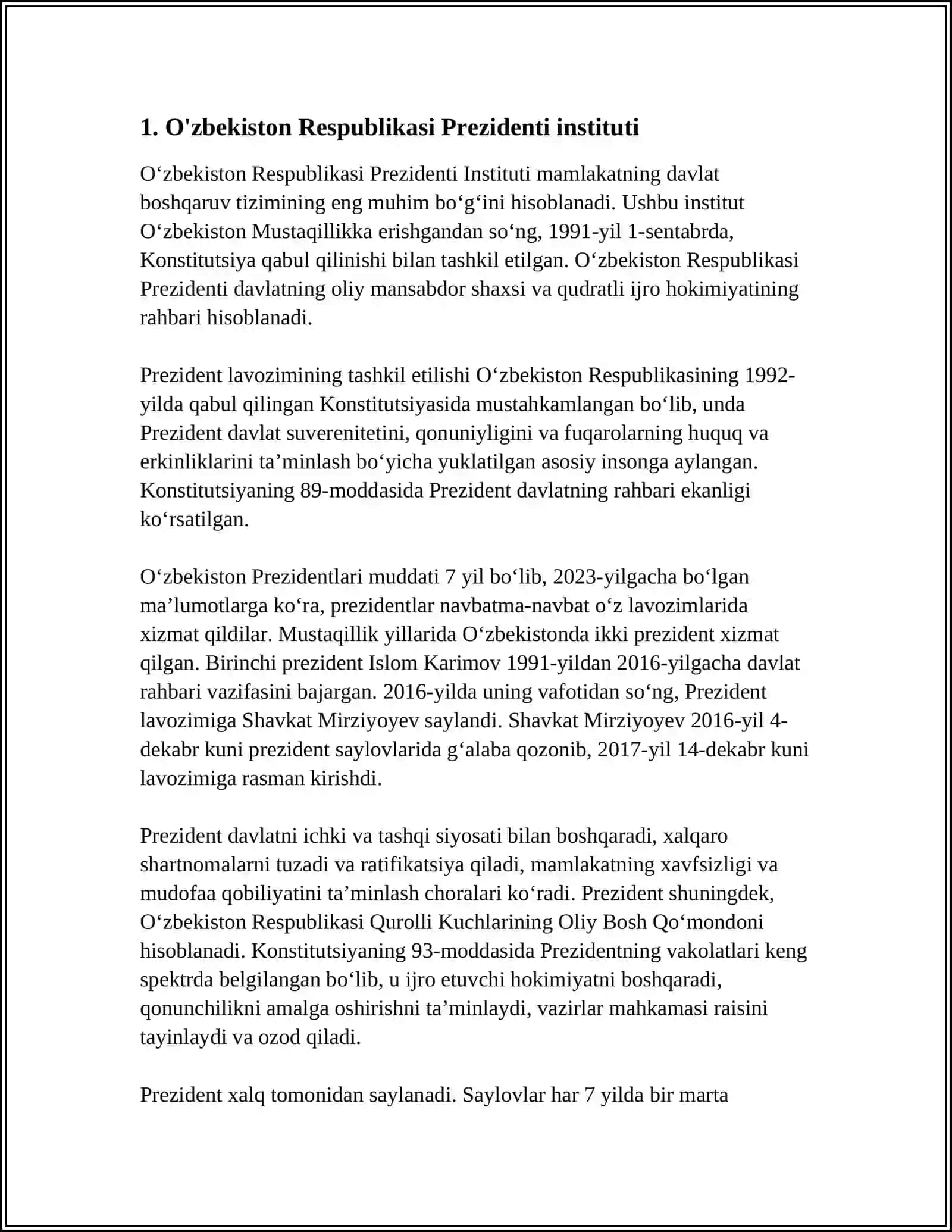 O'ZBEKISTON RESPUBLIKASI DAVLAT HOKIMYAT ORGINLARI 3