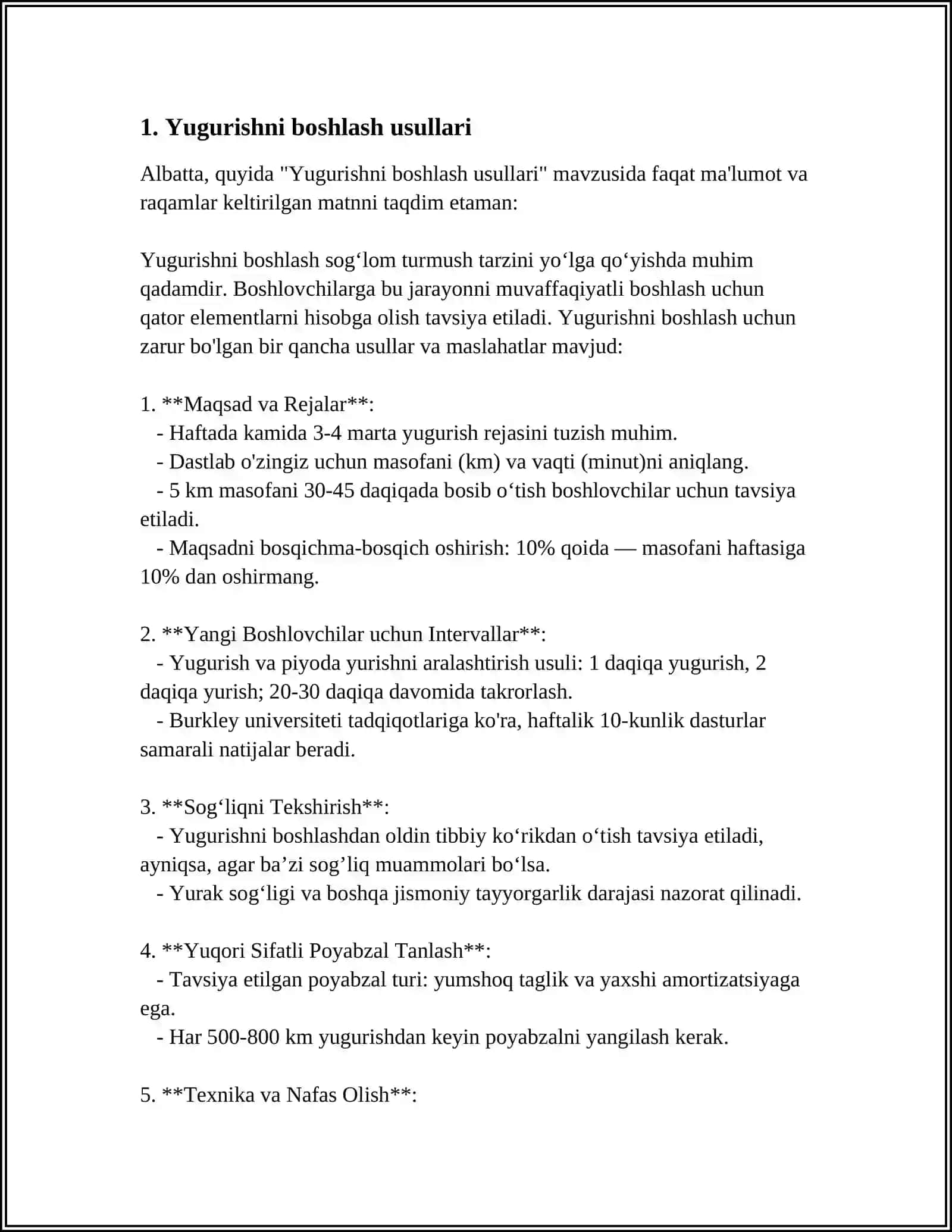 800 METR ÒRTA MASOFAGA YUGURISH 3