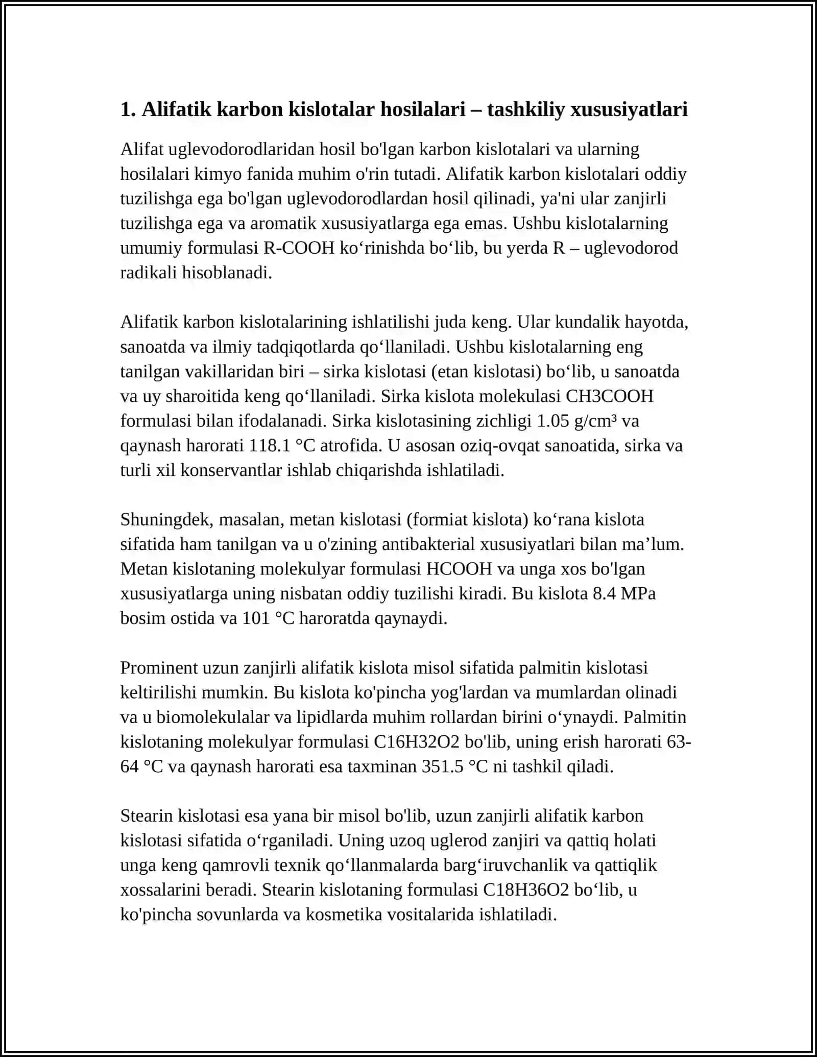 YEVROPA FARMAKOPEYASINING TARKIBIGA KIRGAN ALIFATIK KARBON KISLOTALAR HOSILALARI VA ULARNING TARKIBI 3