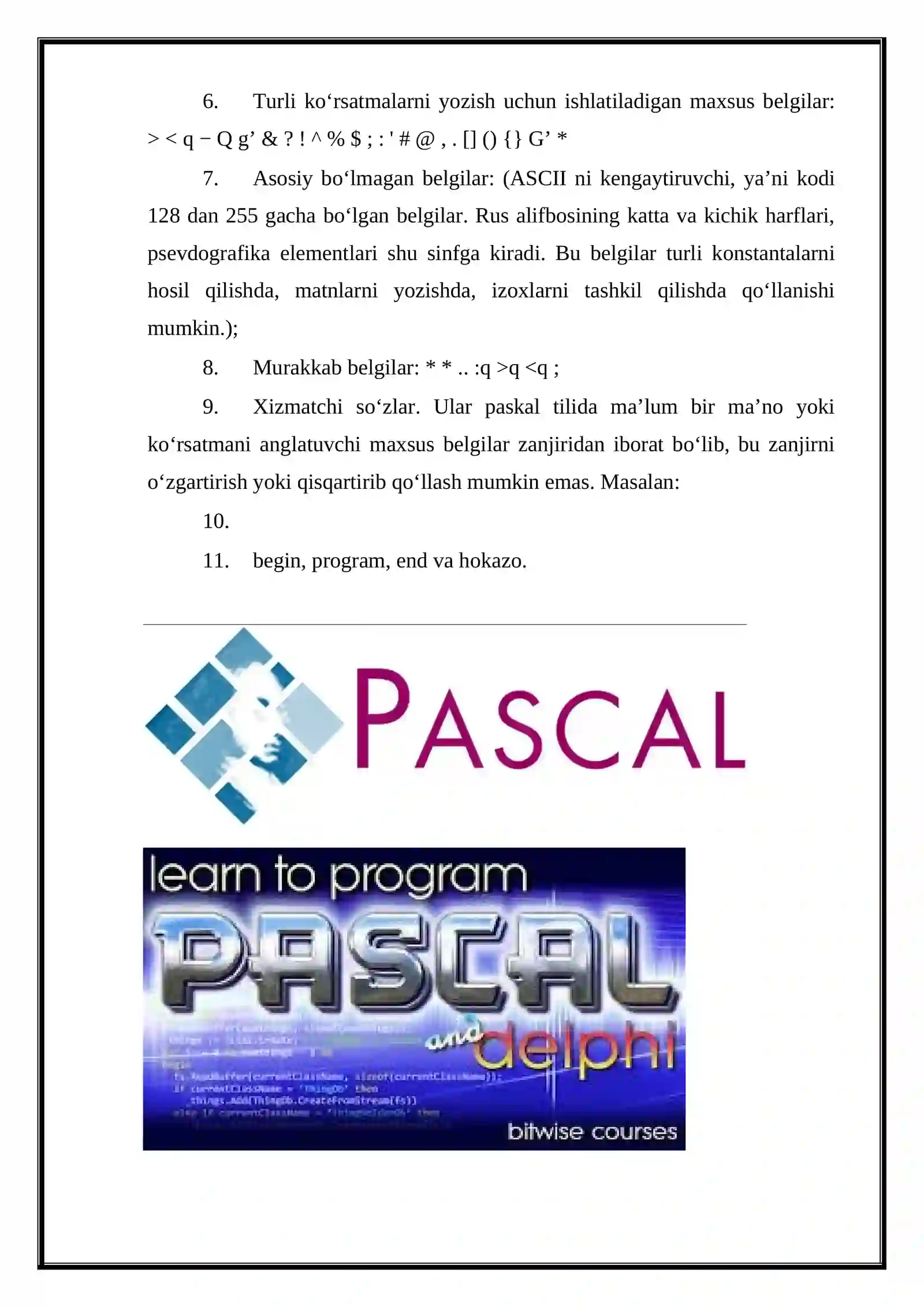 Pascal (dasturlash tili) 3