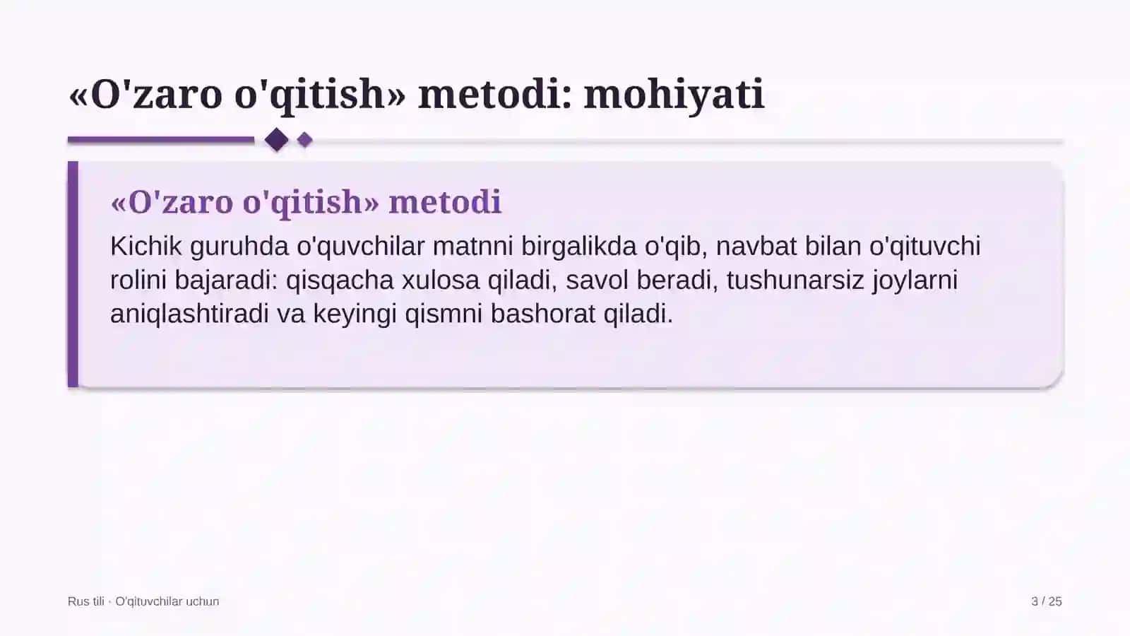 rus tili darslarida o'zaro o'qitish metodidan foydalanish 6486 3