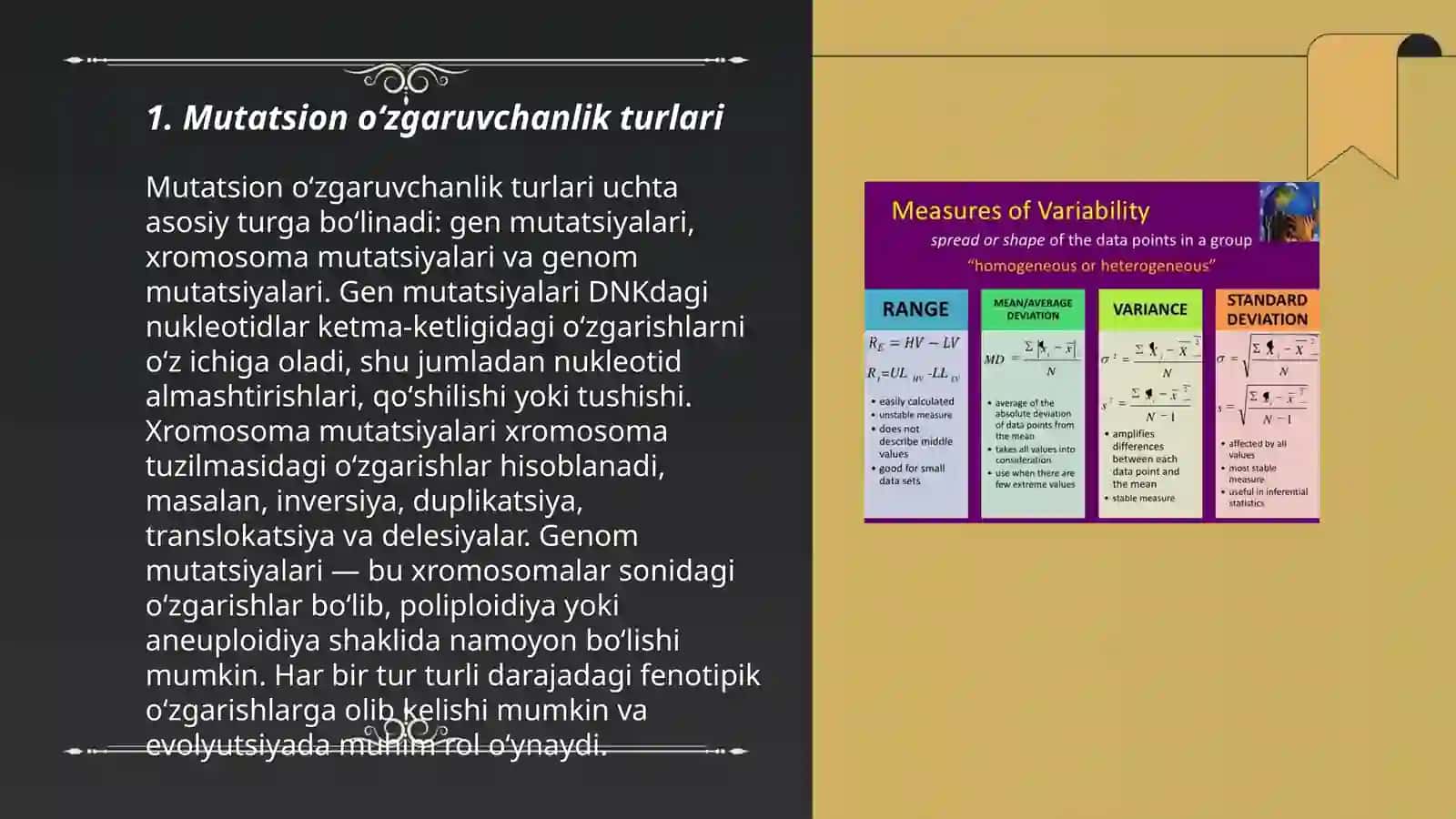Mutatsion oʻzgaruvchanlik 3