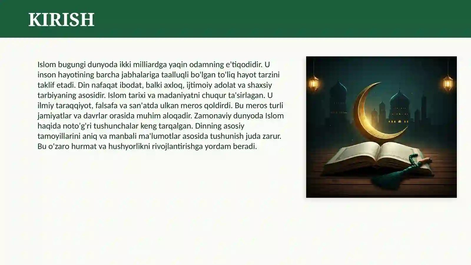 ISLOM DINI 3