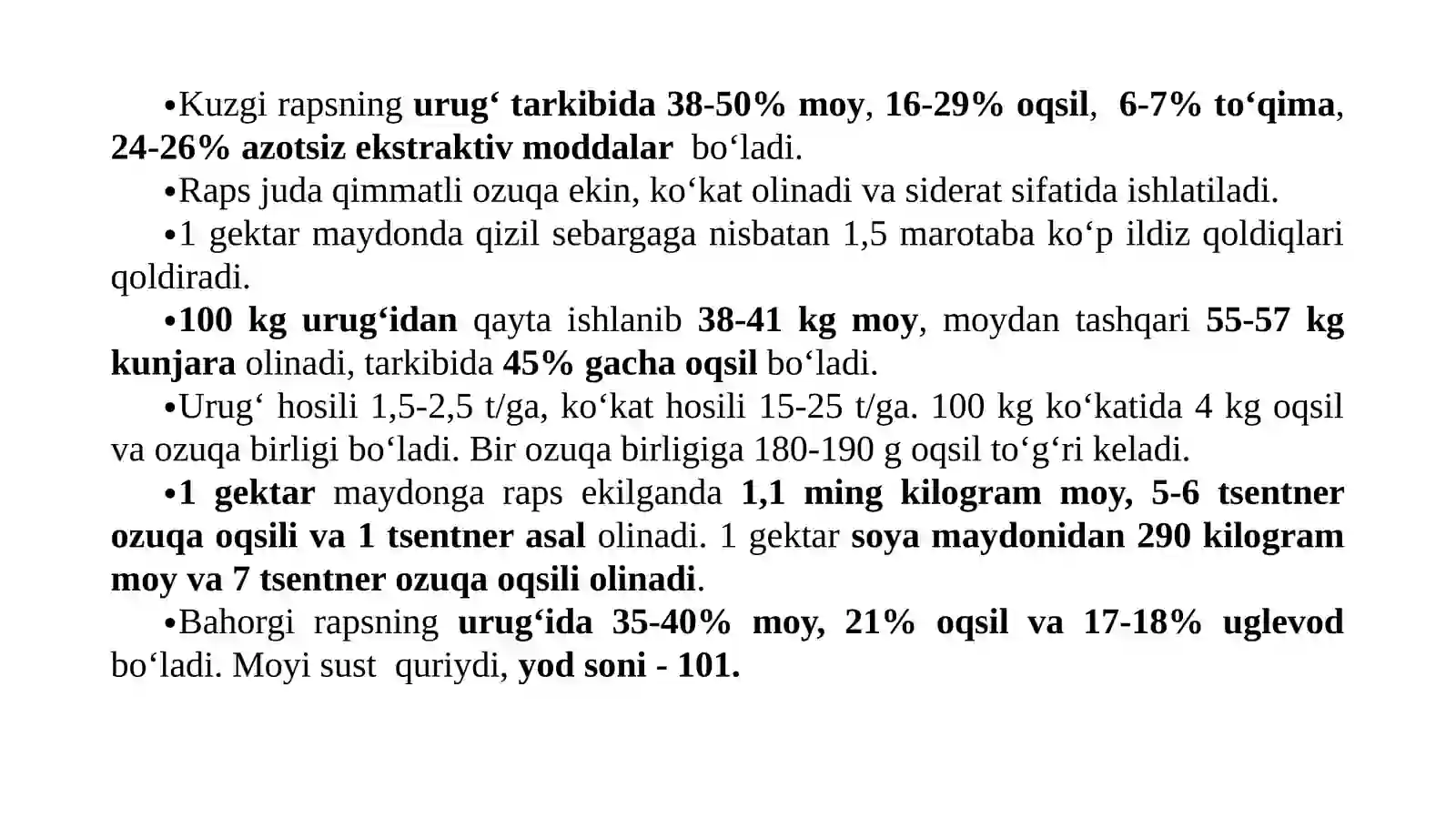 Raps yetishtirishning biologik asoslari va yetishtirish texnologiyasi 3