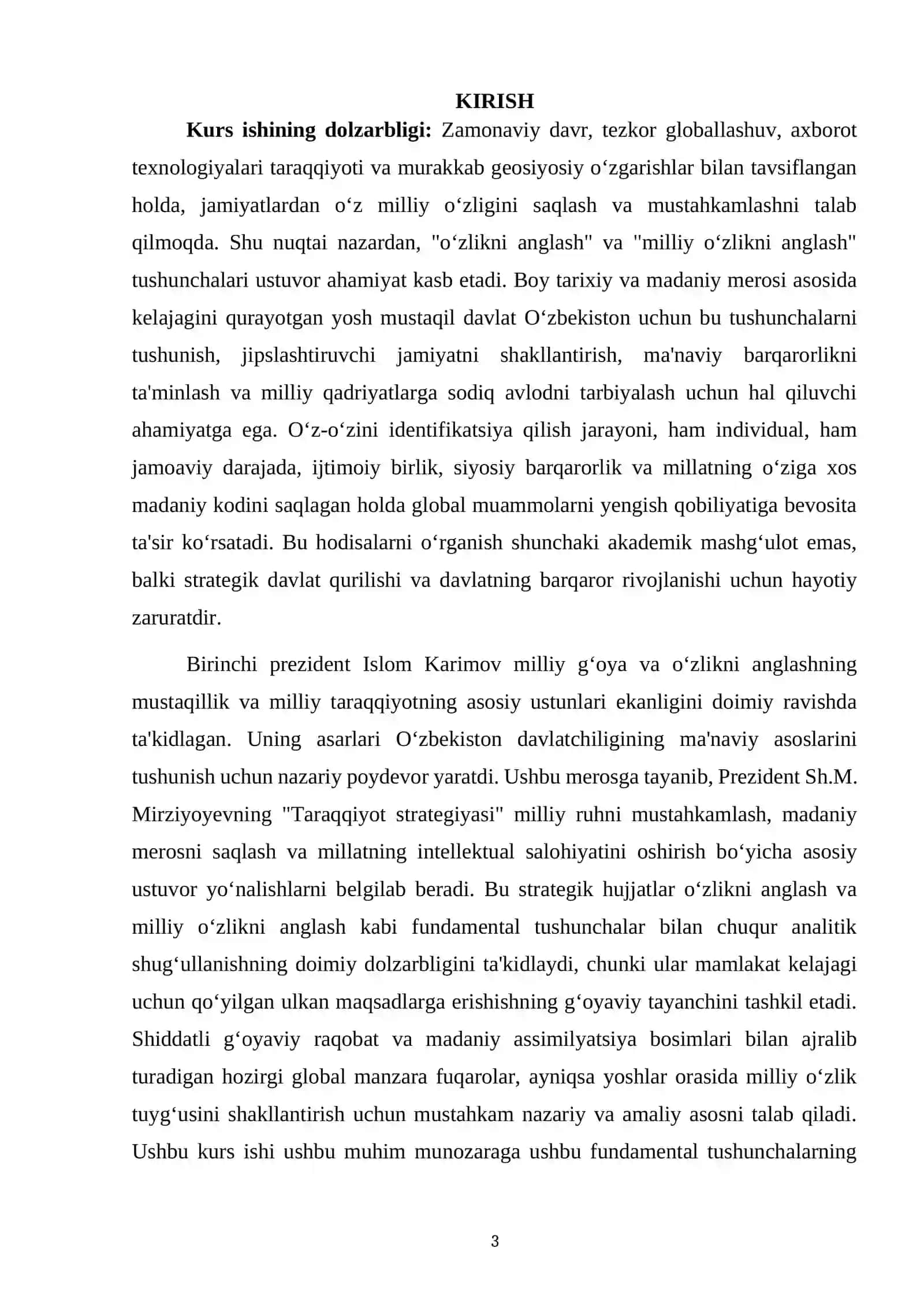 O'zlikni anglash milliy o'zlikni anglash tushunchalarining mazmun va moxiyati 3