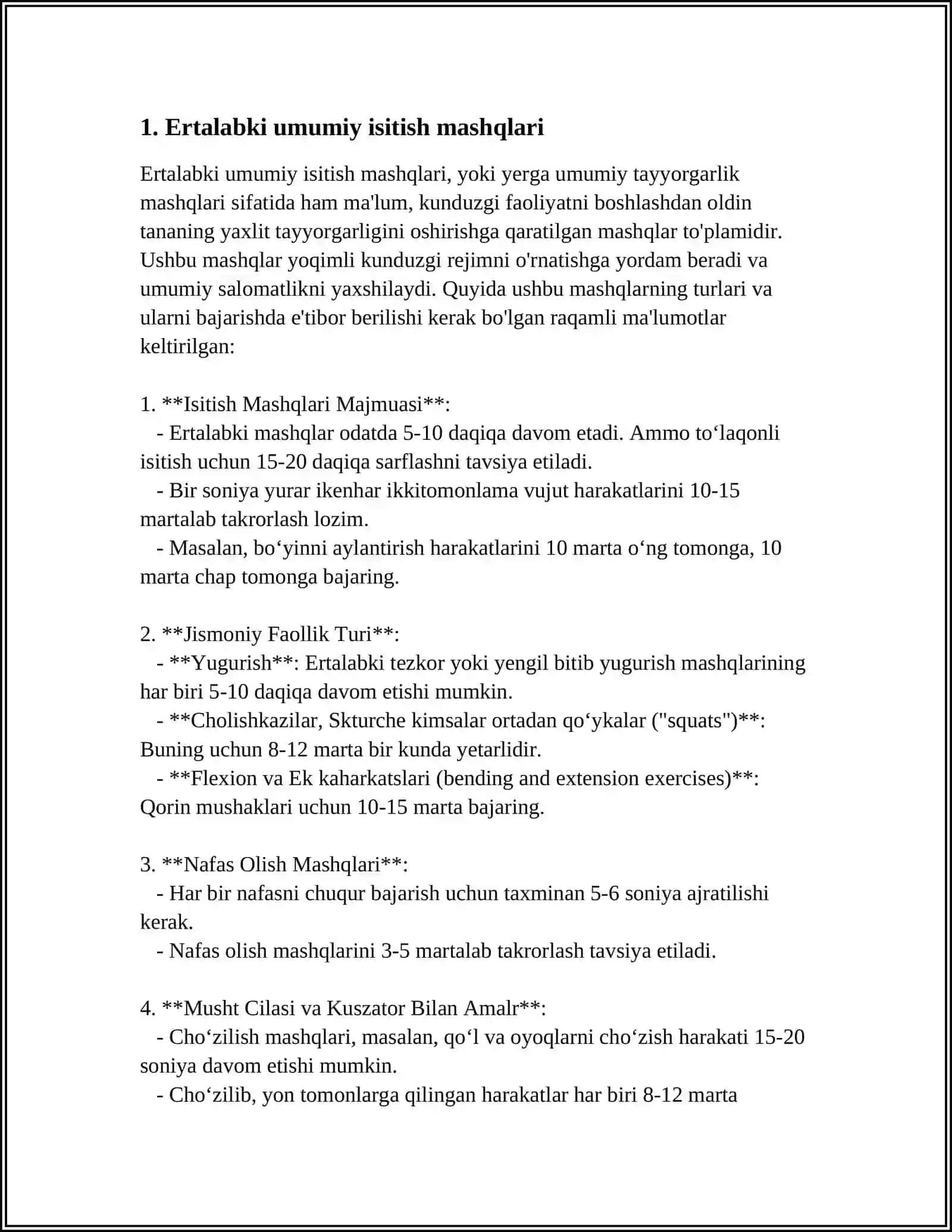 GIMNASTIKA UMUMIY RIVOJLANTIRUVCHI MASHQLAR 3