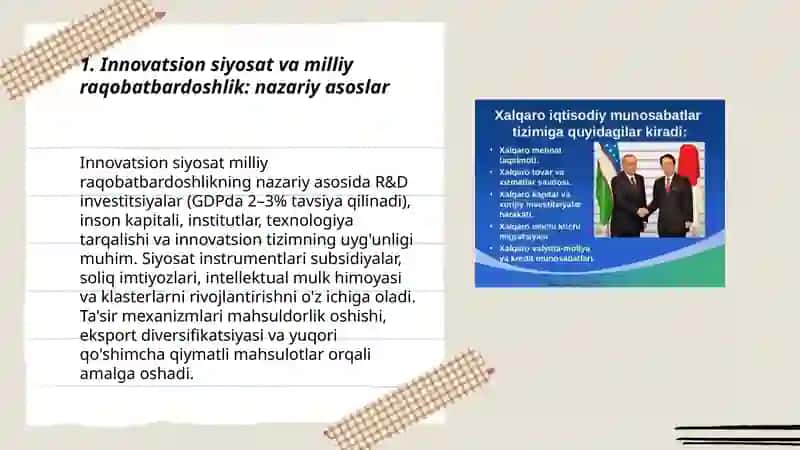 Innovatsion siyosat va milliy raqobatbardoshlik: nazariy asoslar 3