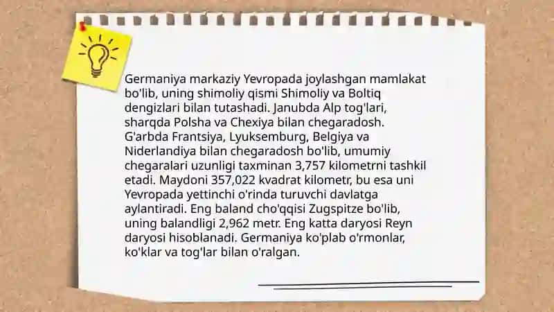 Germaniya davlati geografik joylashuvi,shaharlari haqida rasmli prezentatsiya 3