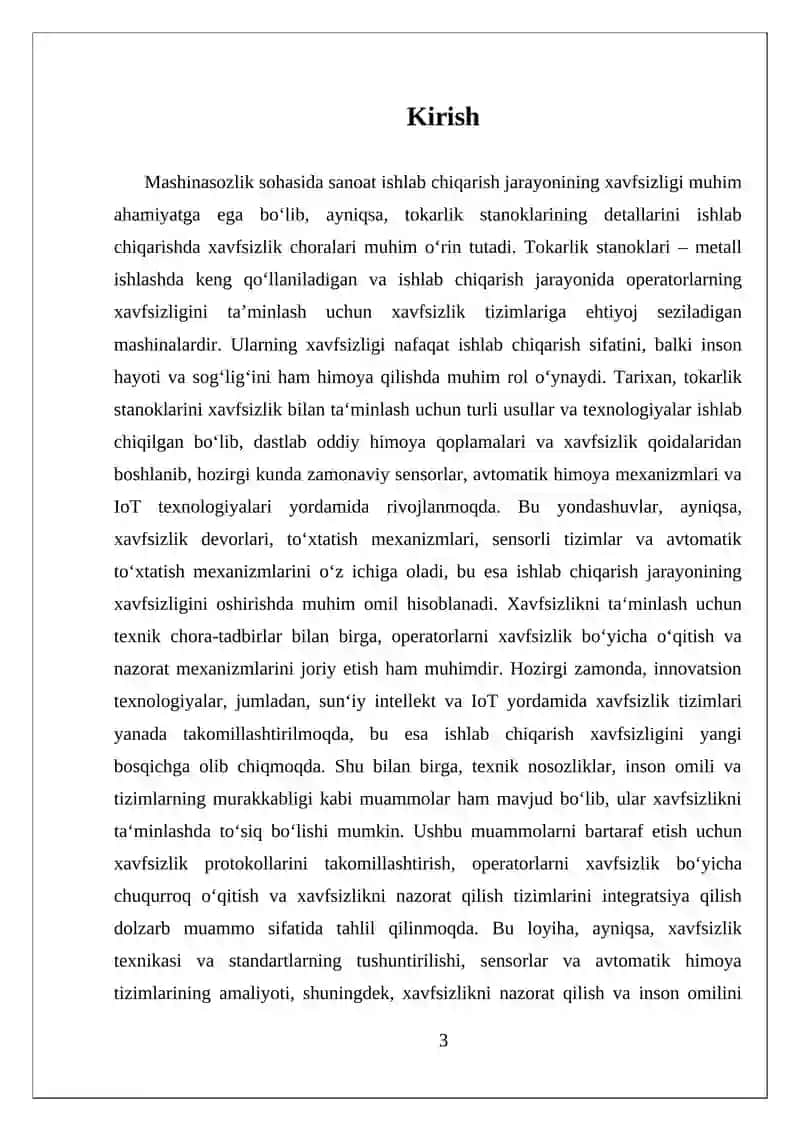 LOYIHALANGAN MOSLAMALARNI XAVFSIZLIGINI TA'MINLASH CHORALARI 3