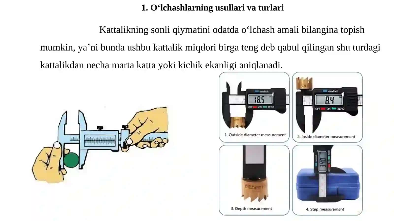 3-ma’ruza.O‘lchash vositalarining turlari va usullari 3