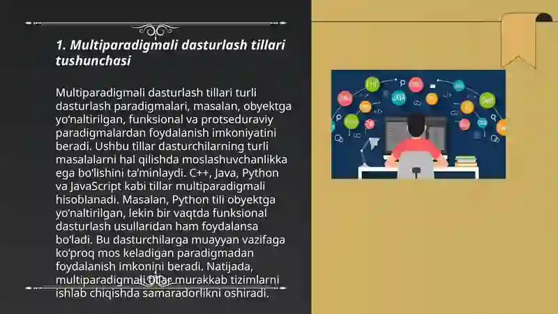 Multiparadigmali dasturlash tillari 3