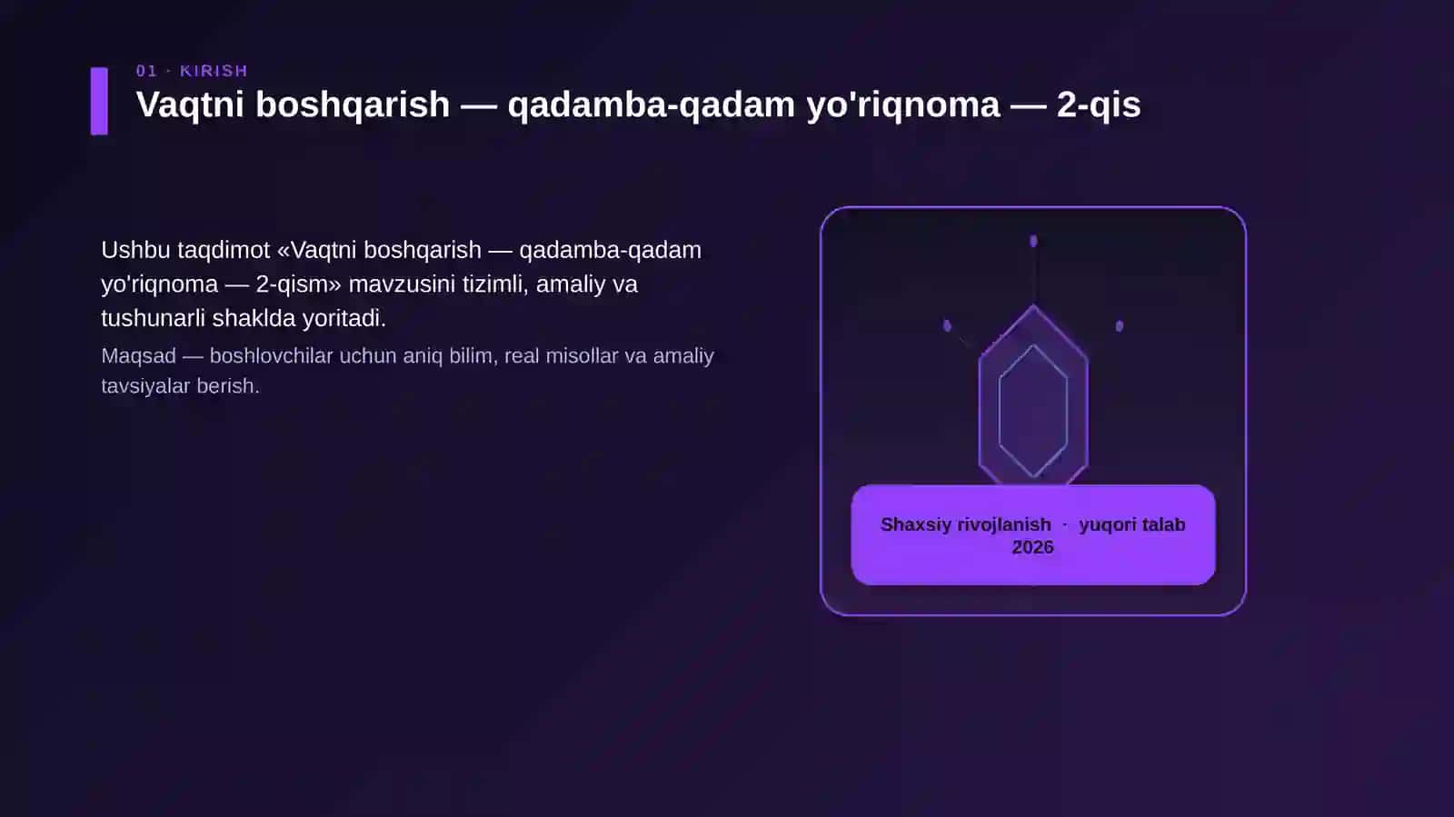 Vaqtni boshqarish — qadamba-qadam yo'riqnoma — 2-qism 3