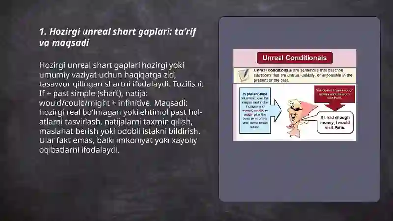 Present unreal conditionals 3