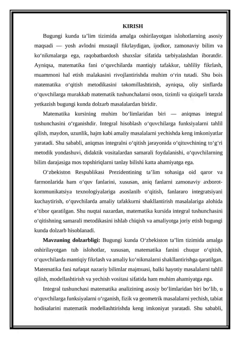 Umum ta’lim makablari matematika kursi 3