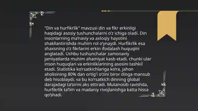 Din va hurfikrlik 3