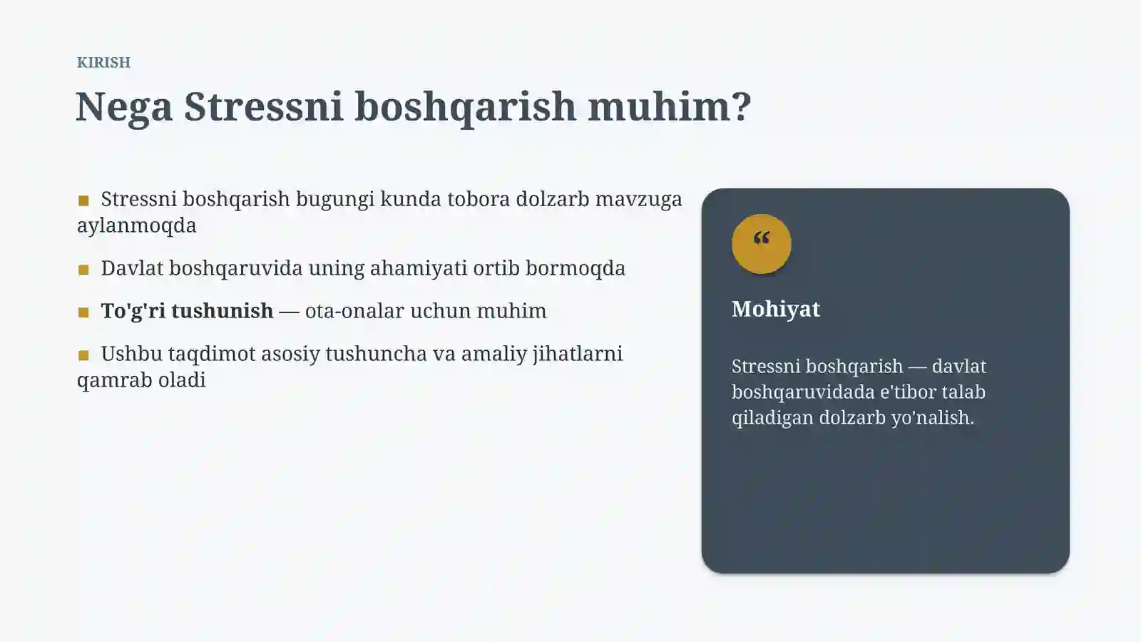 Stressni boshqarish 3